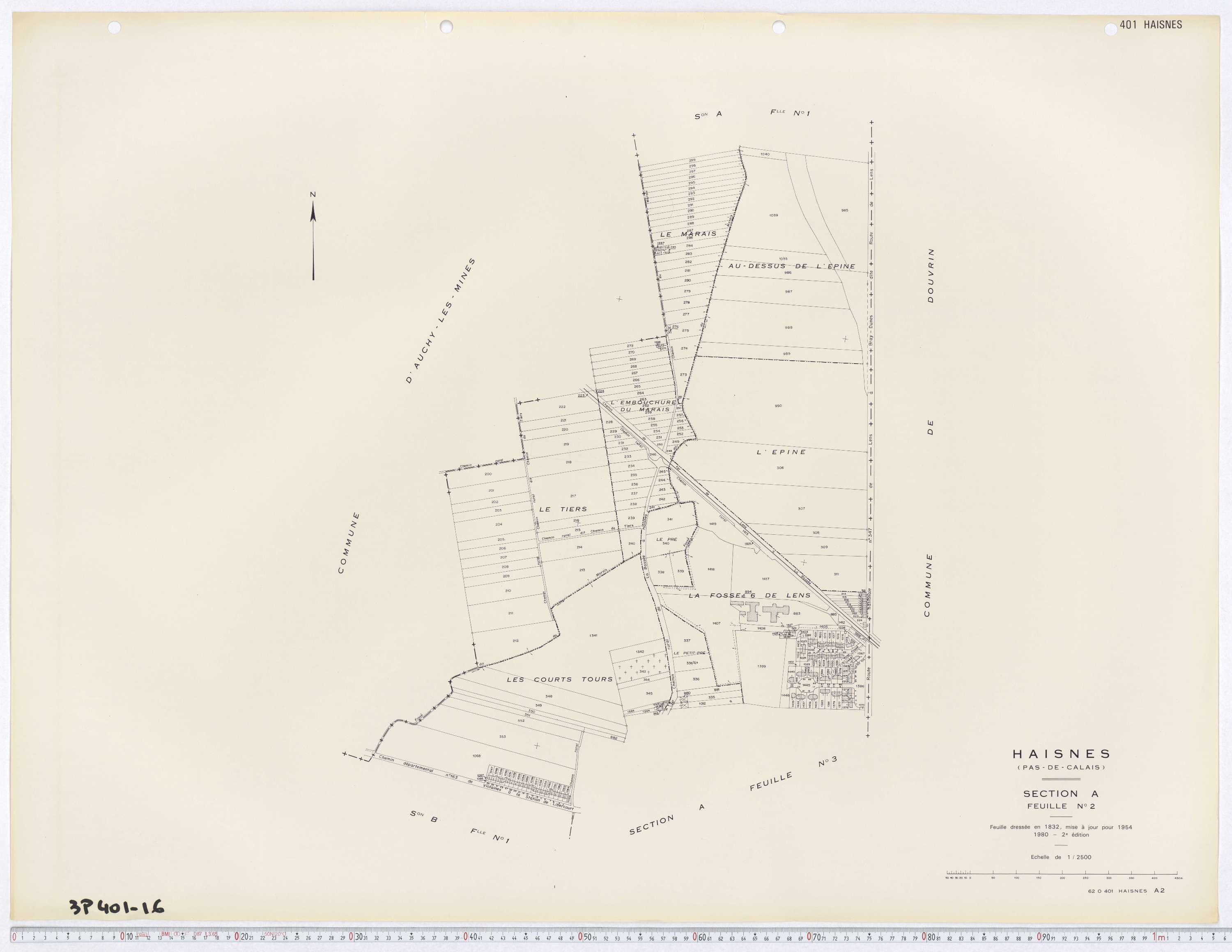 Haisnes - Section A, feuille 2.