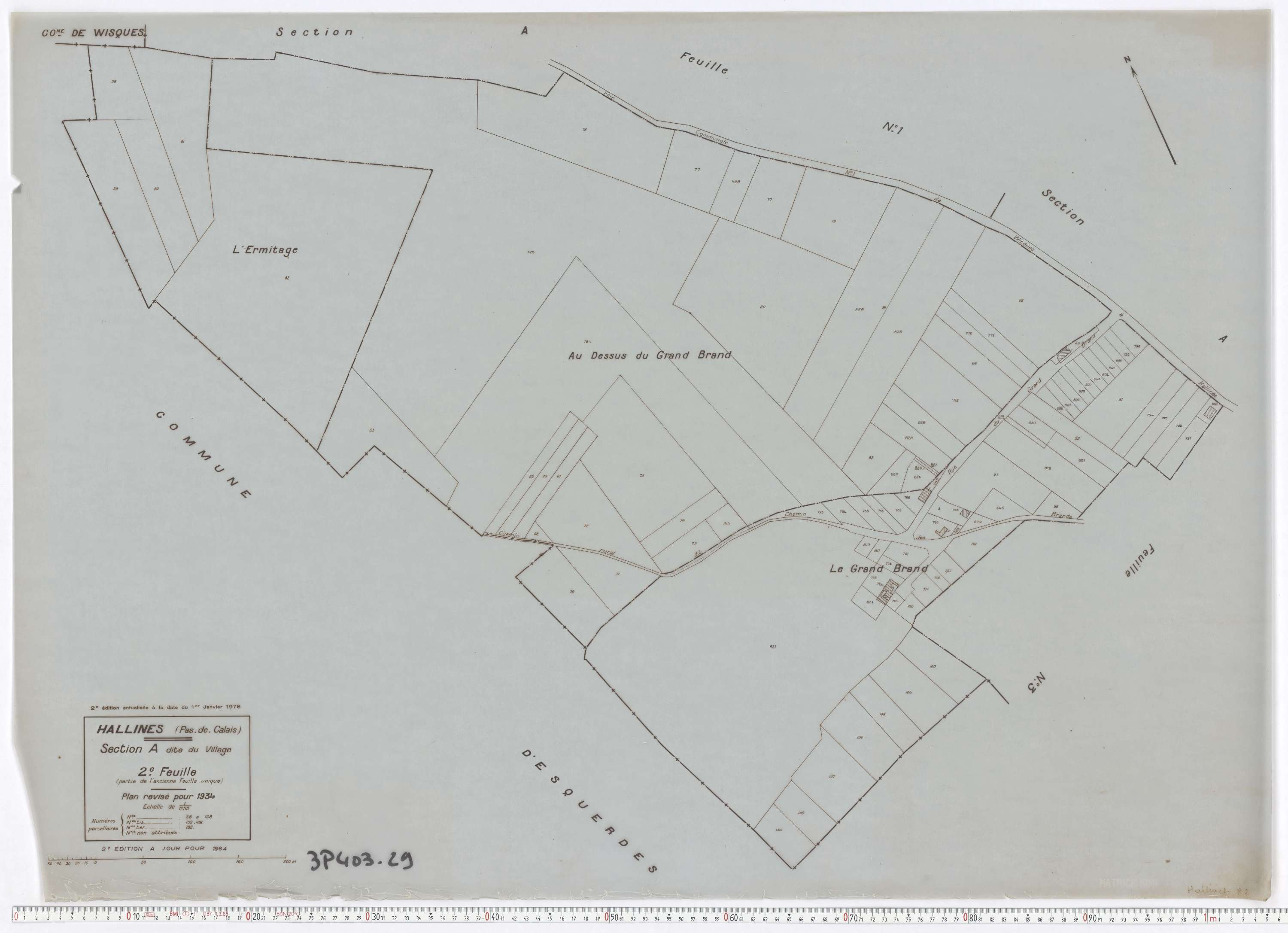 Hallines - Section A, feuille 2.