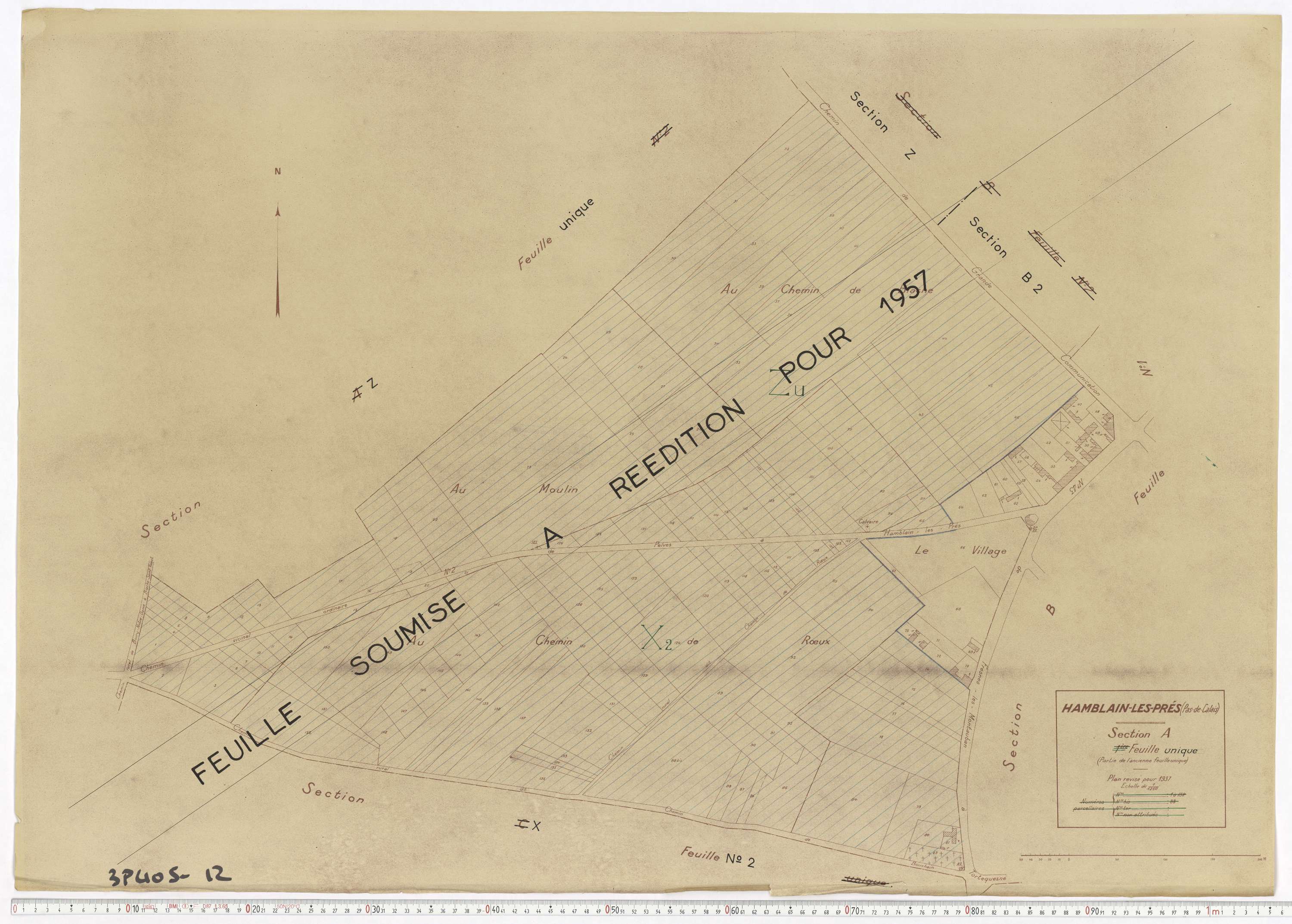 Hamblain-les-Prés - Section A, feuille 1.