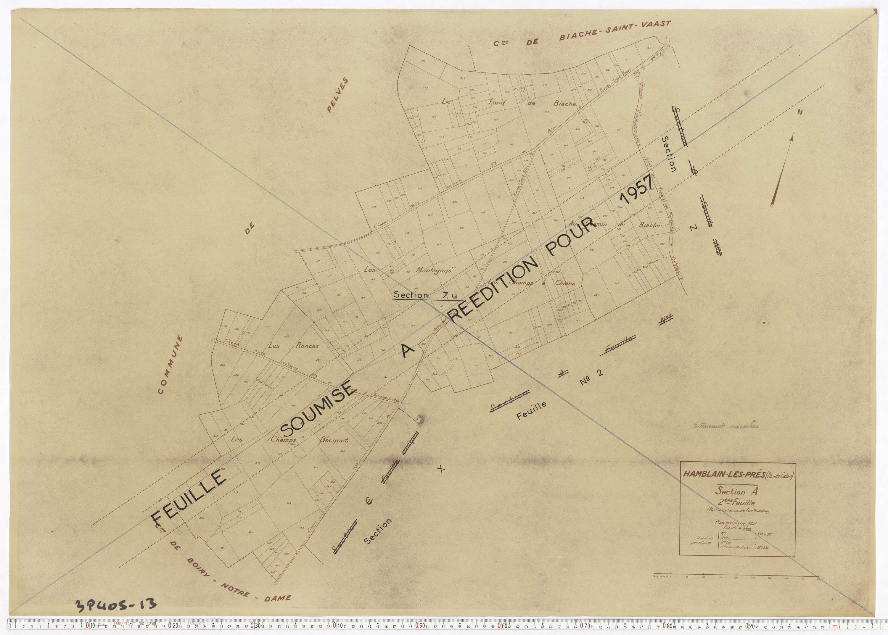 Hamblain-les-Prés - Section A, feuille 2.