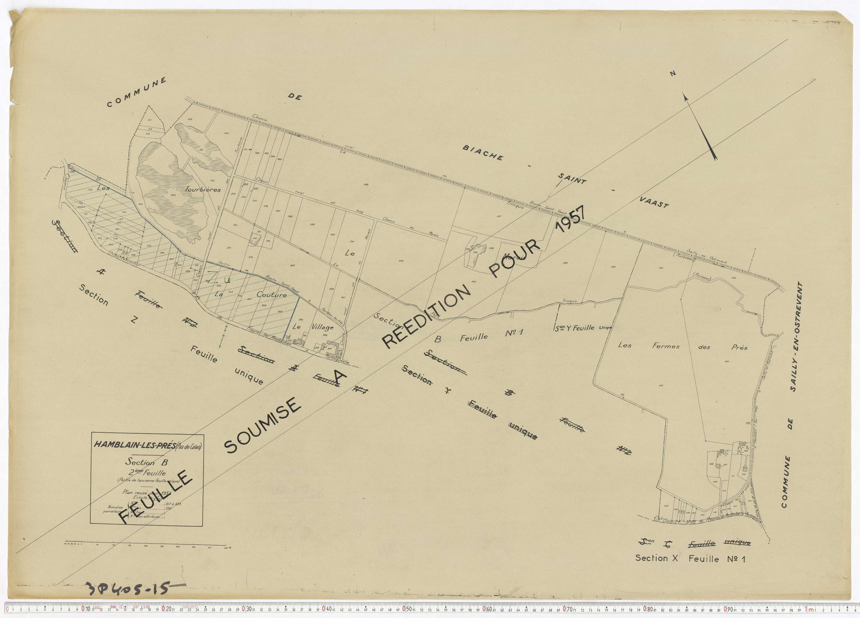 Hamblain-les-Prés - Section B, feuille 2.