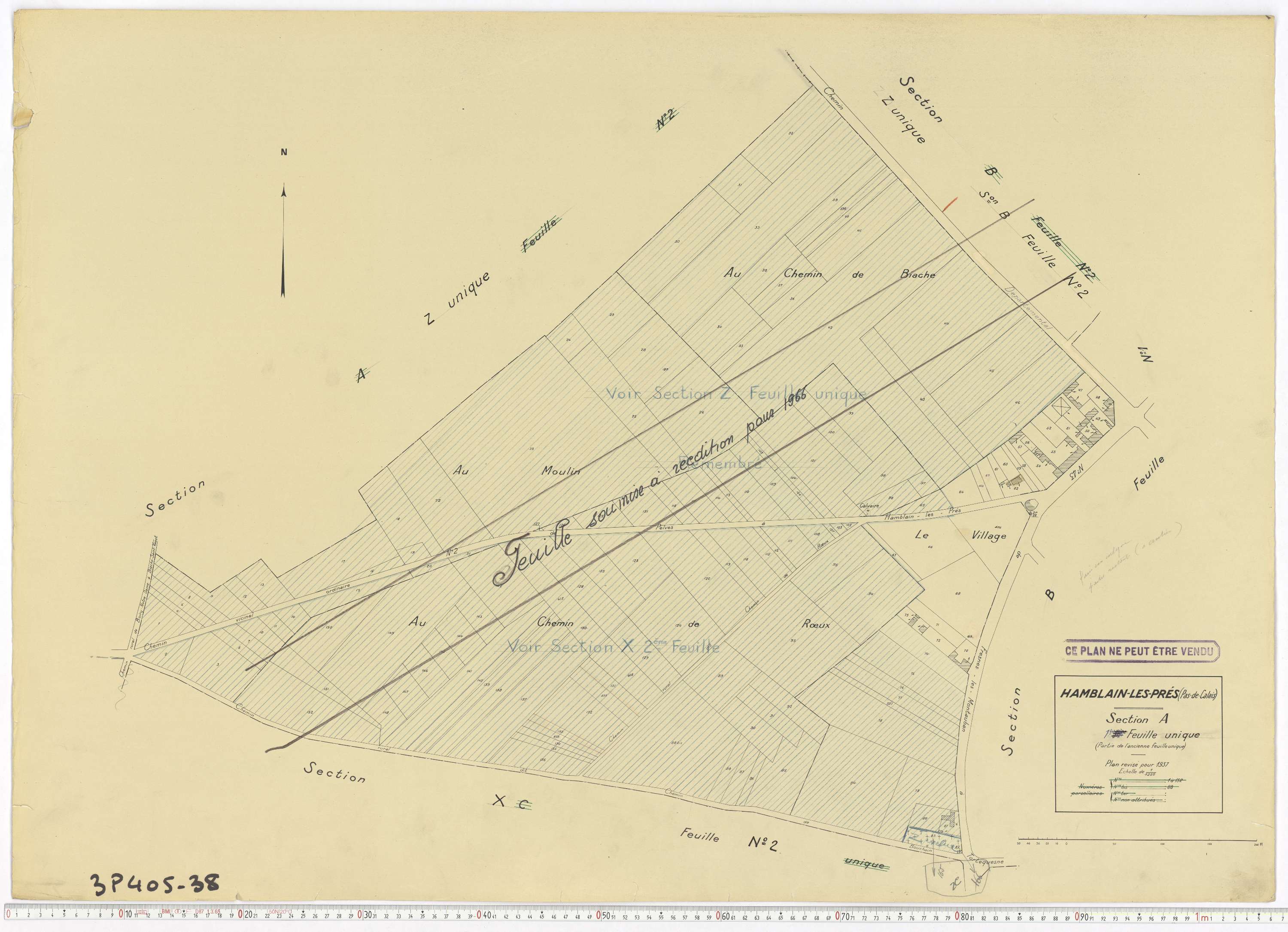 Hamblain-les-Prés - Section A, feuille 1.