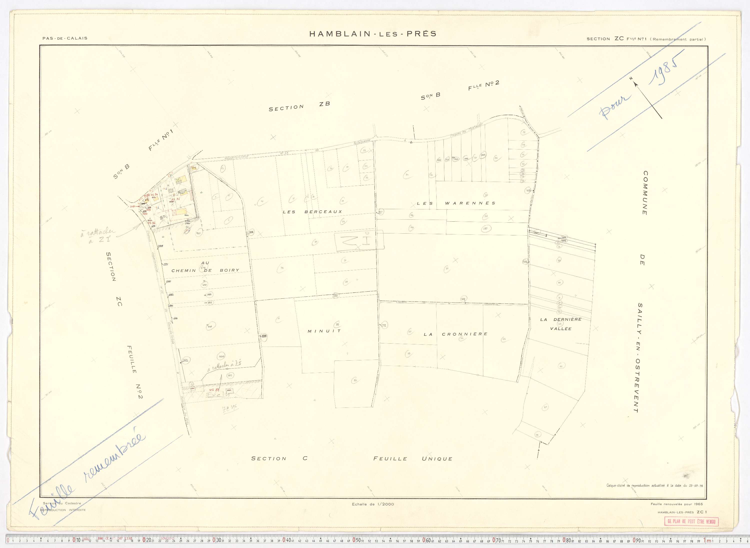 Hamblain-les-Prés - Section ZC, feuille 1.
