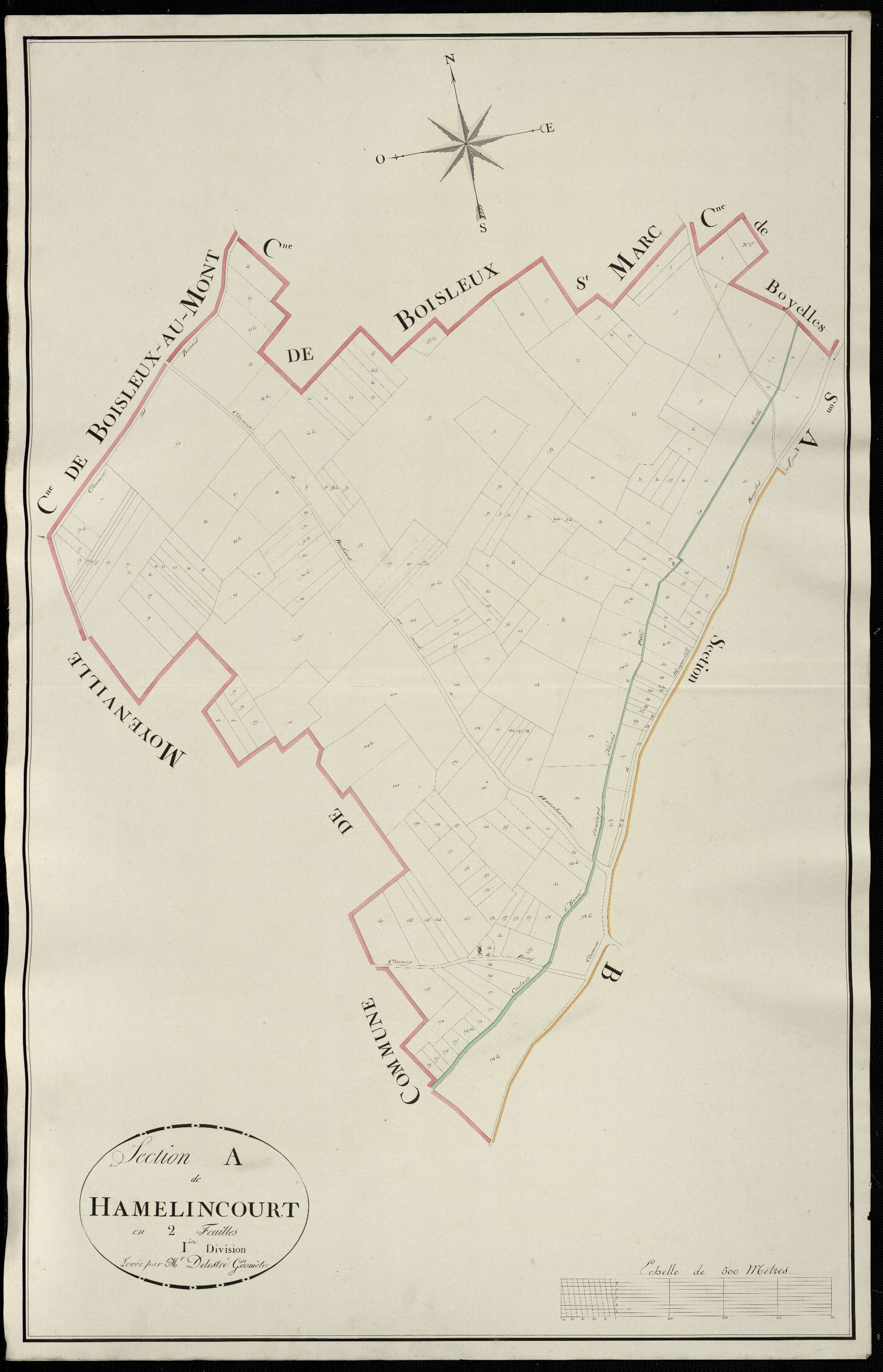 Hamelincourt - Section A, 1re feuille