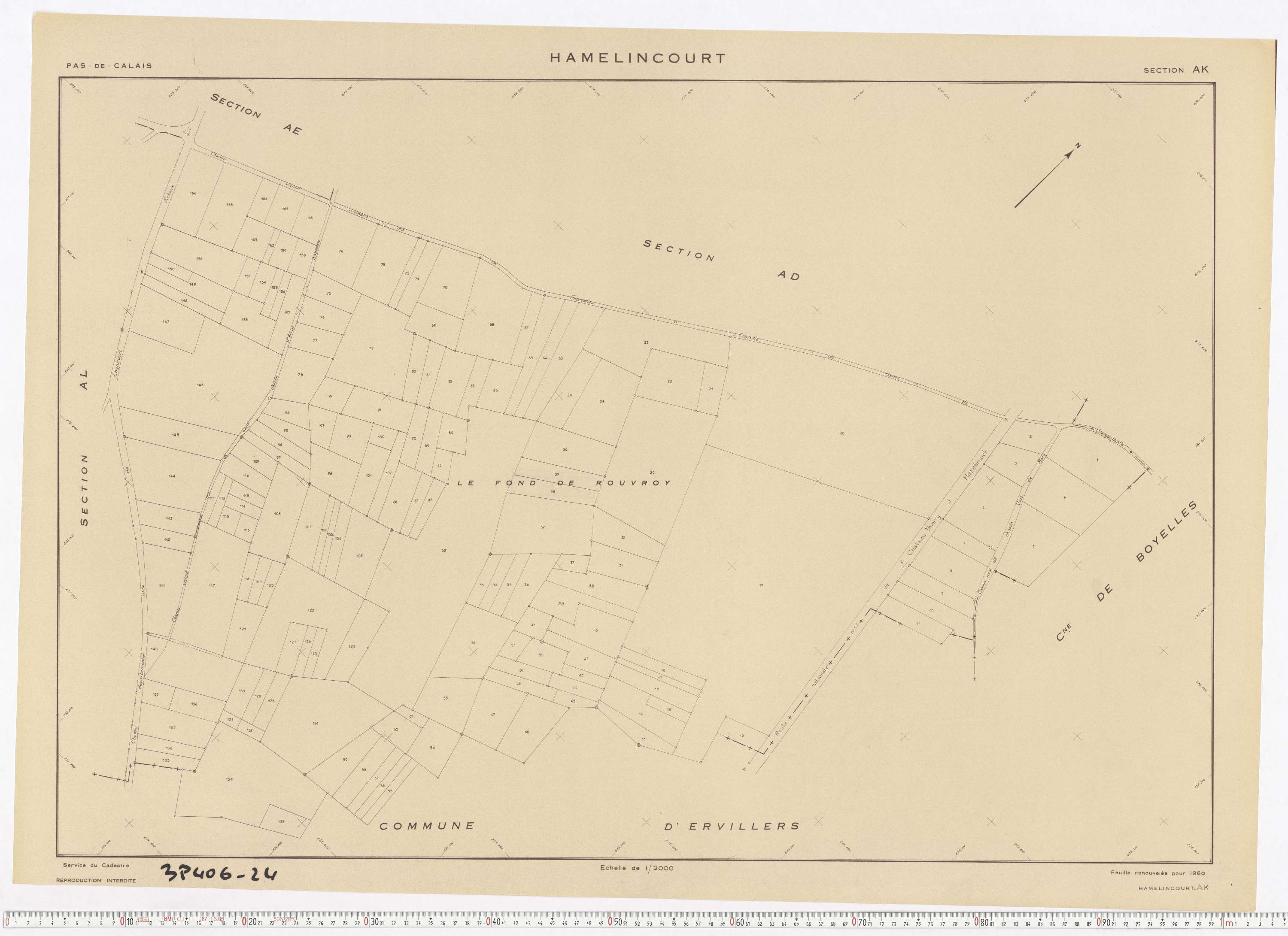 Hamelincourt - Section AK.