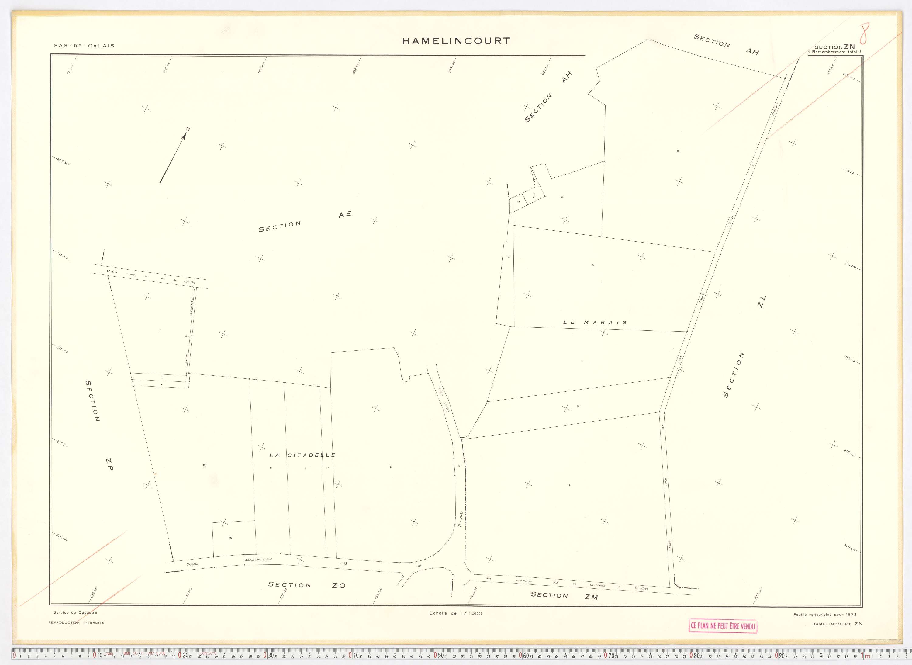 Hamelincourt - Section ZN.