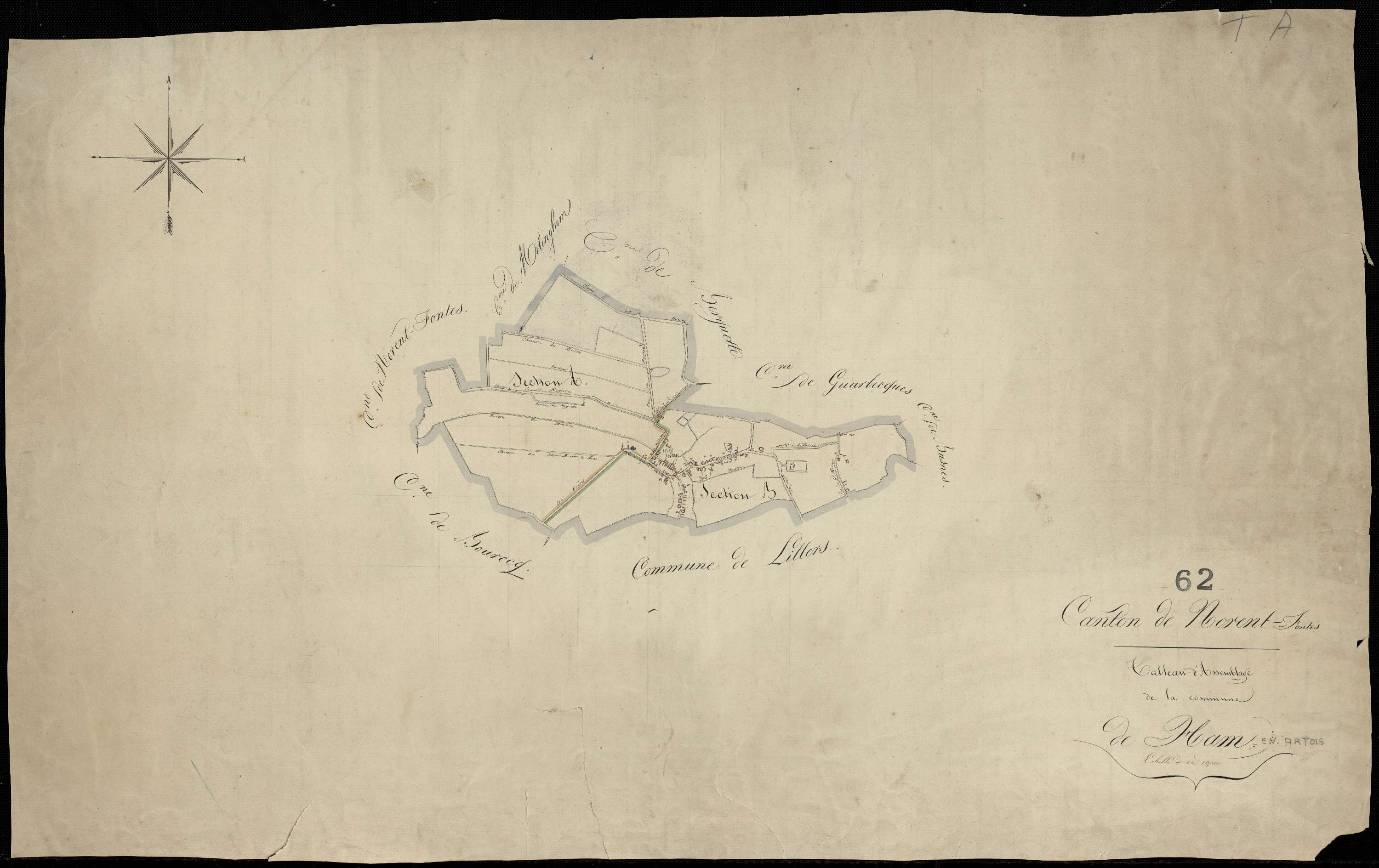 Ham-en-Artois - Tableau d'assemblage