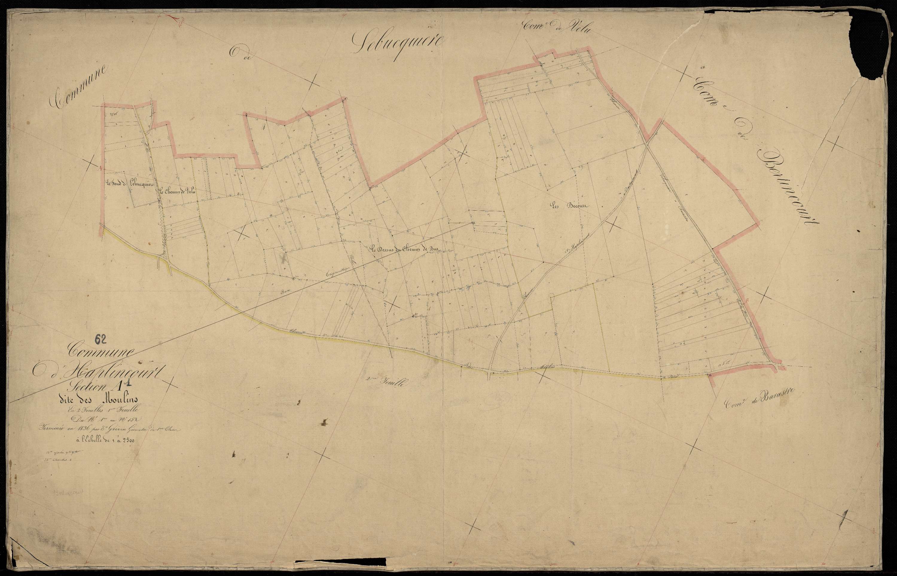 Haplincourt - Section A, 1re feuille
