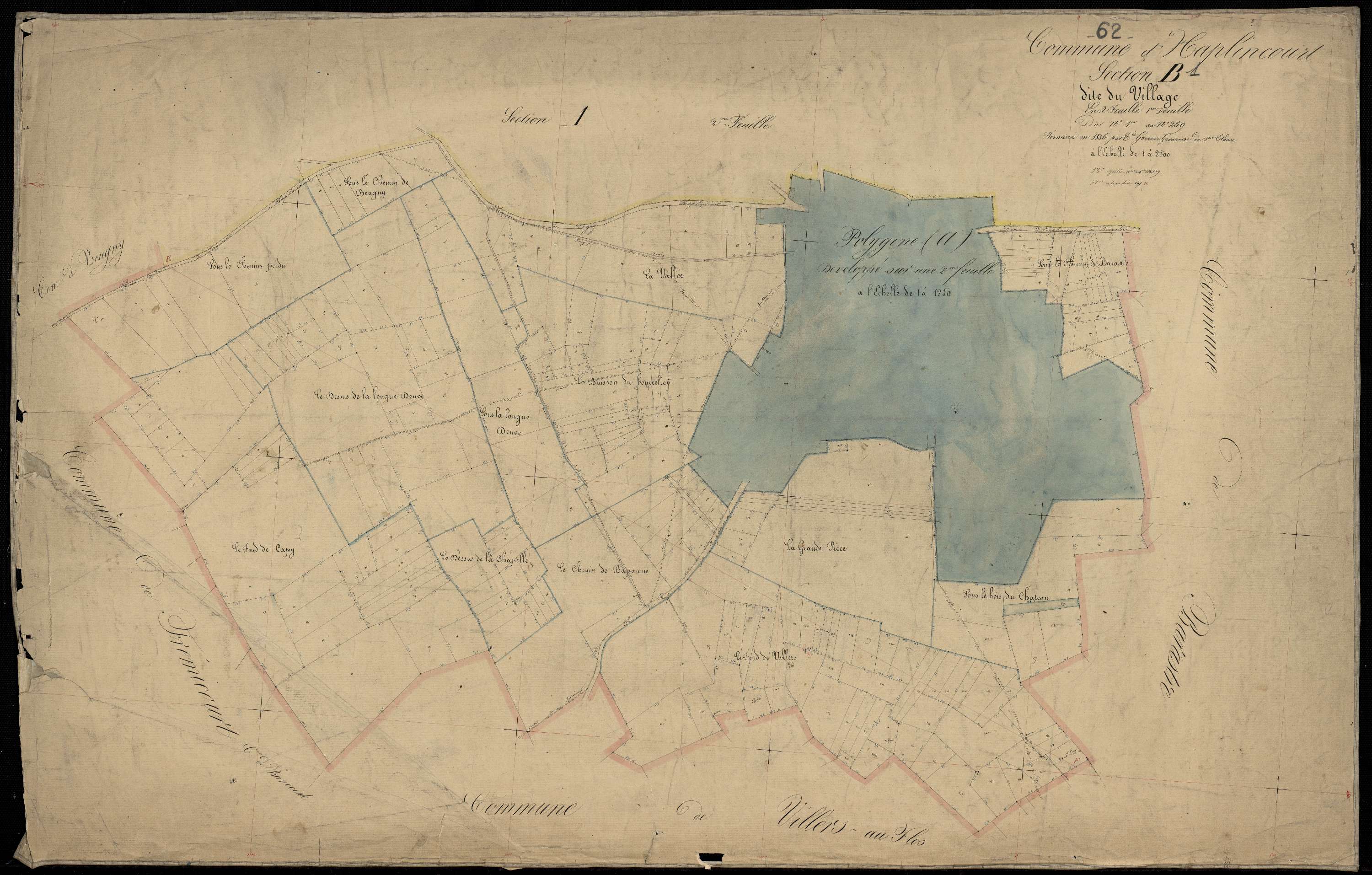 Haplincourt - Section B, 1re feuille