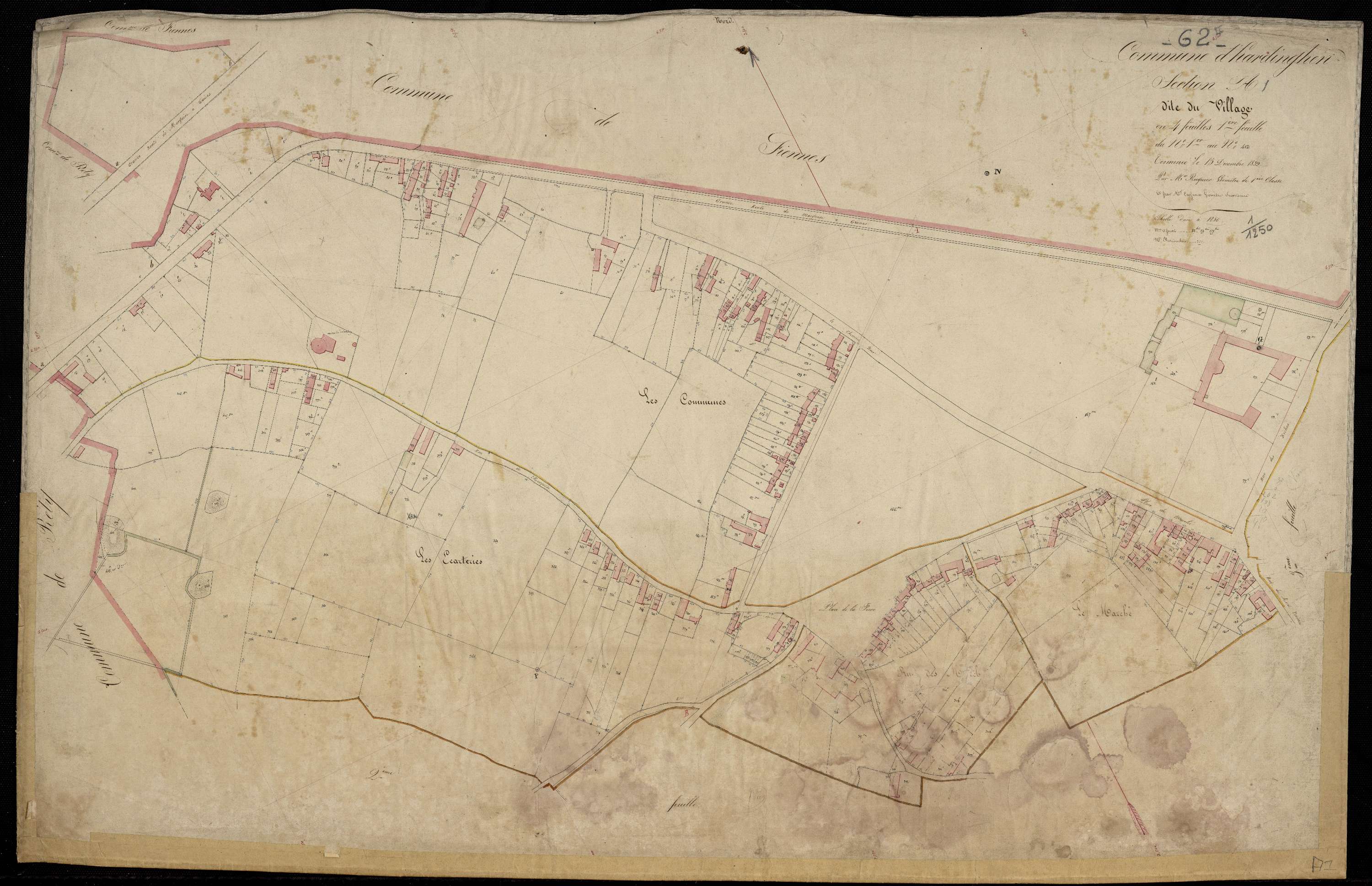 Hardinghen - Section A, 1re feuille