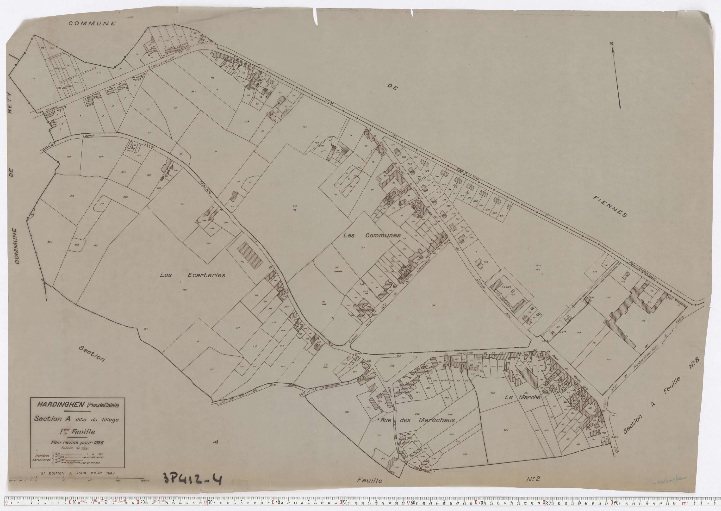 Hardinghen - Section A, feuille 1.
