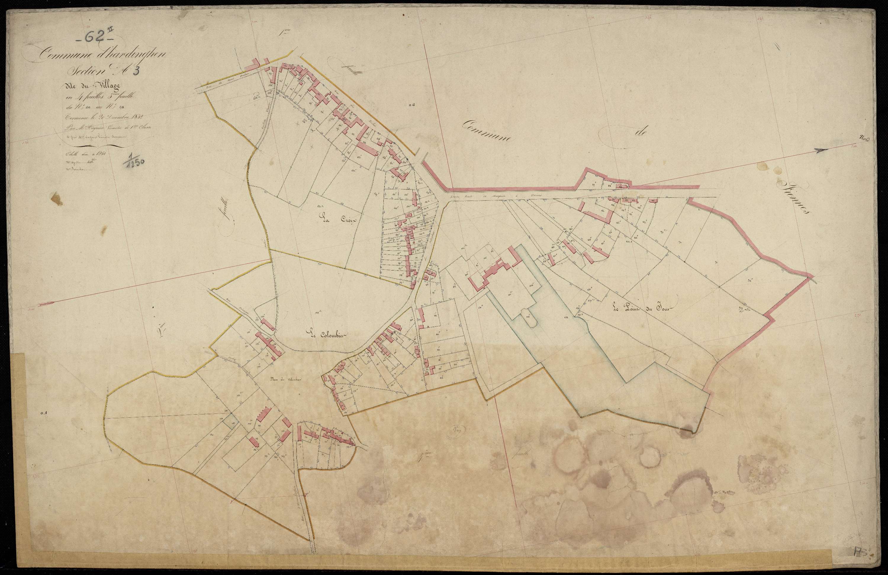 Hardinghen - Section A, 3e feuille