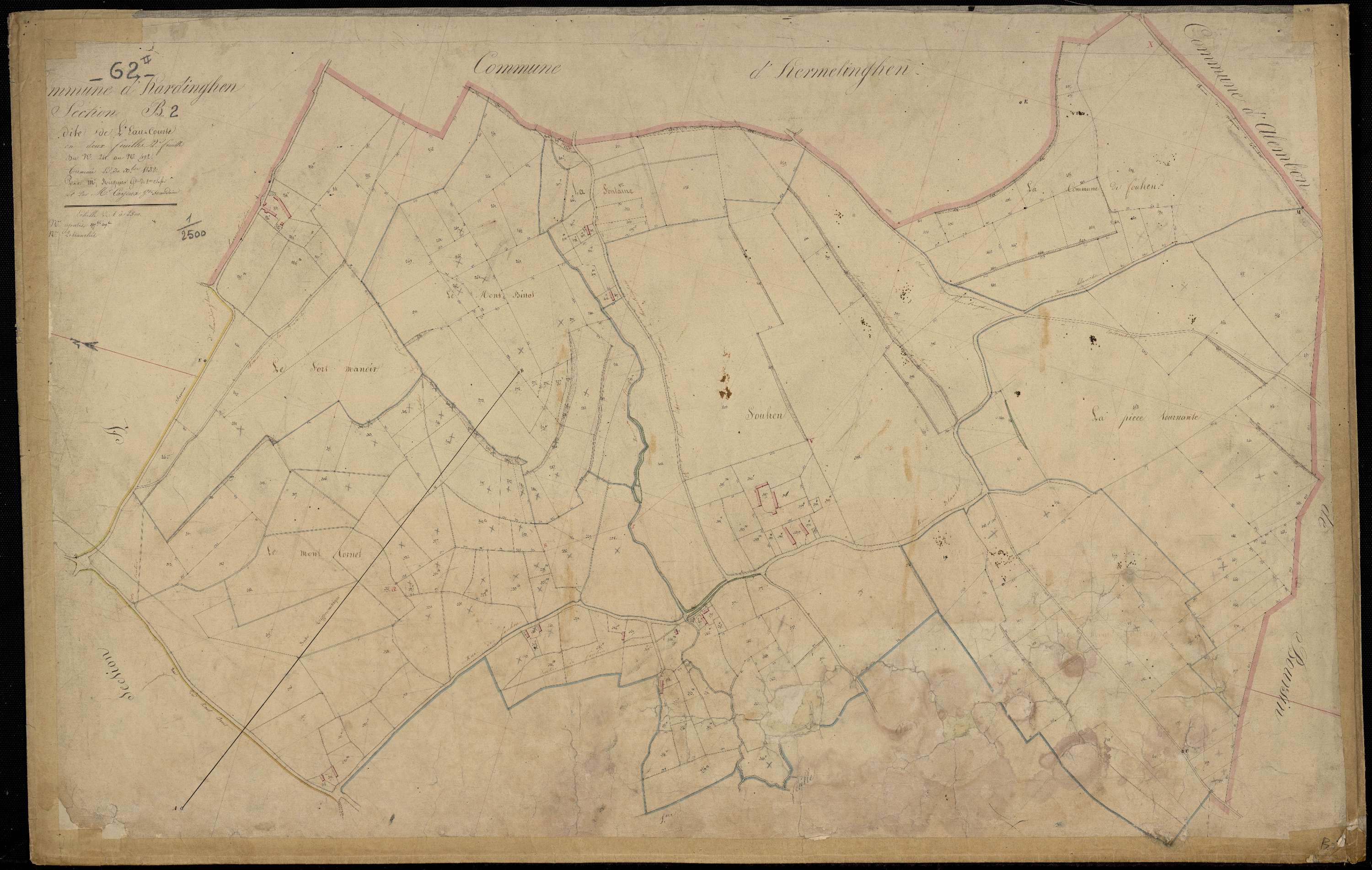 Hardinghen - Section B, 2e feuille
