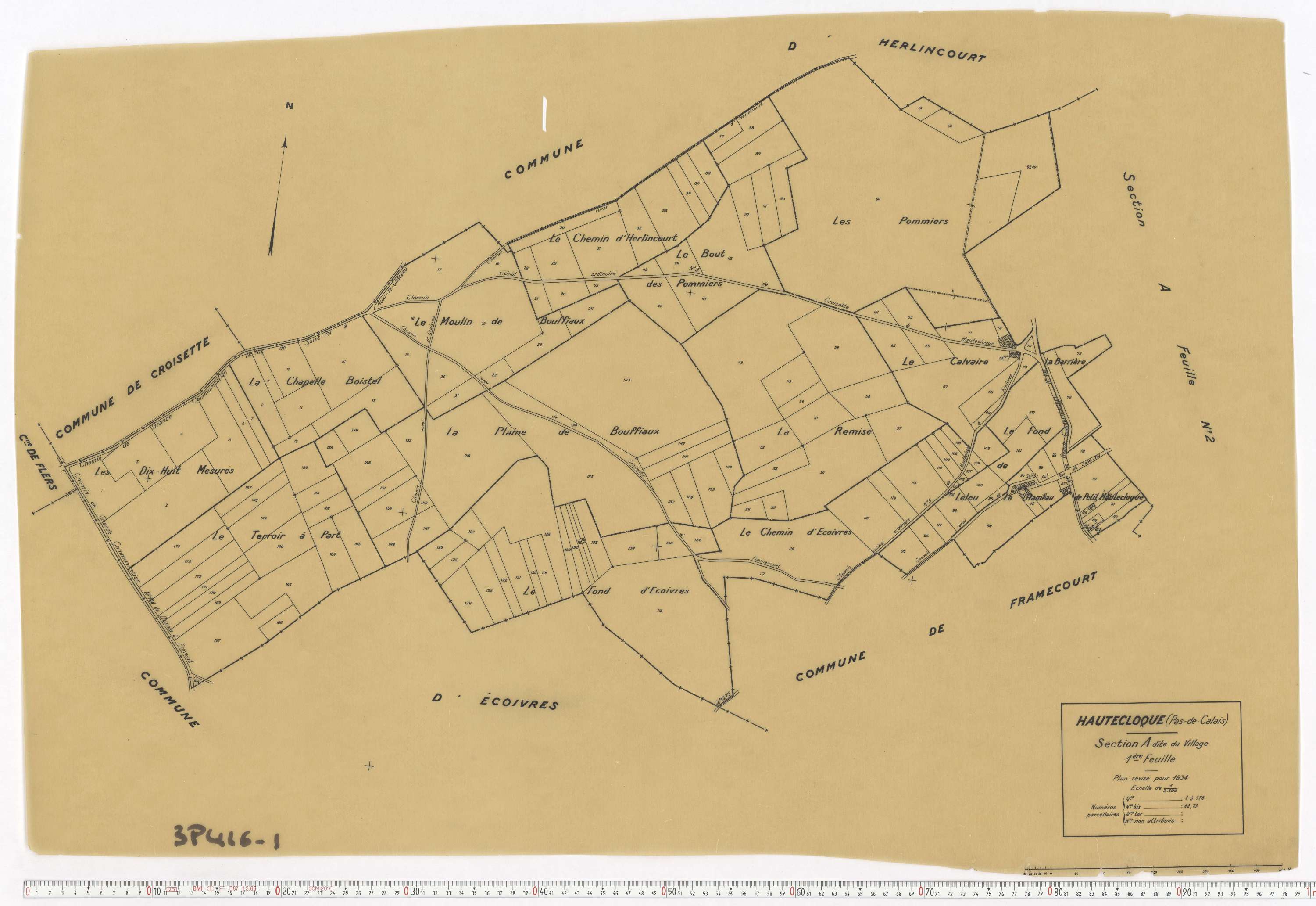 Hautecloque - Section A, feuille 1.
