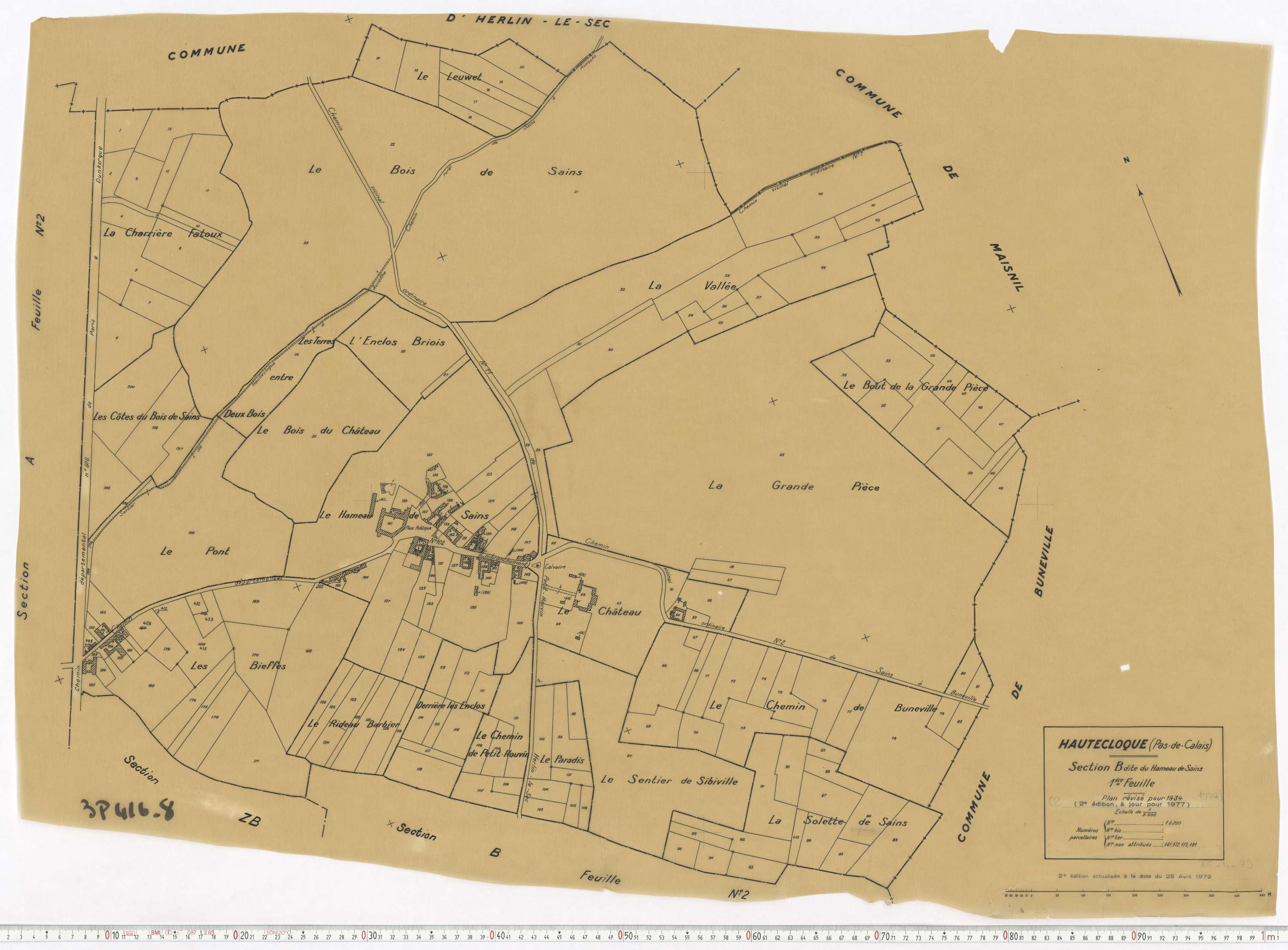 Hautecloque - Section B, feuille 1.