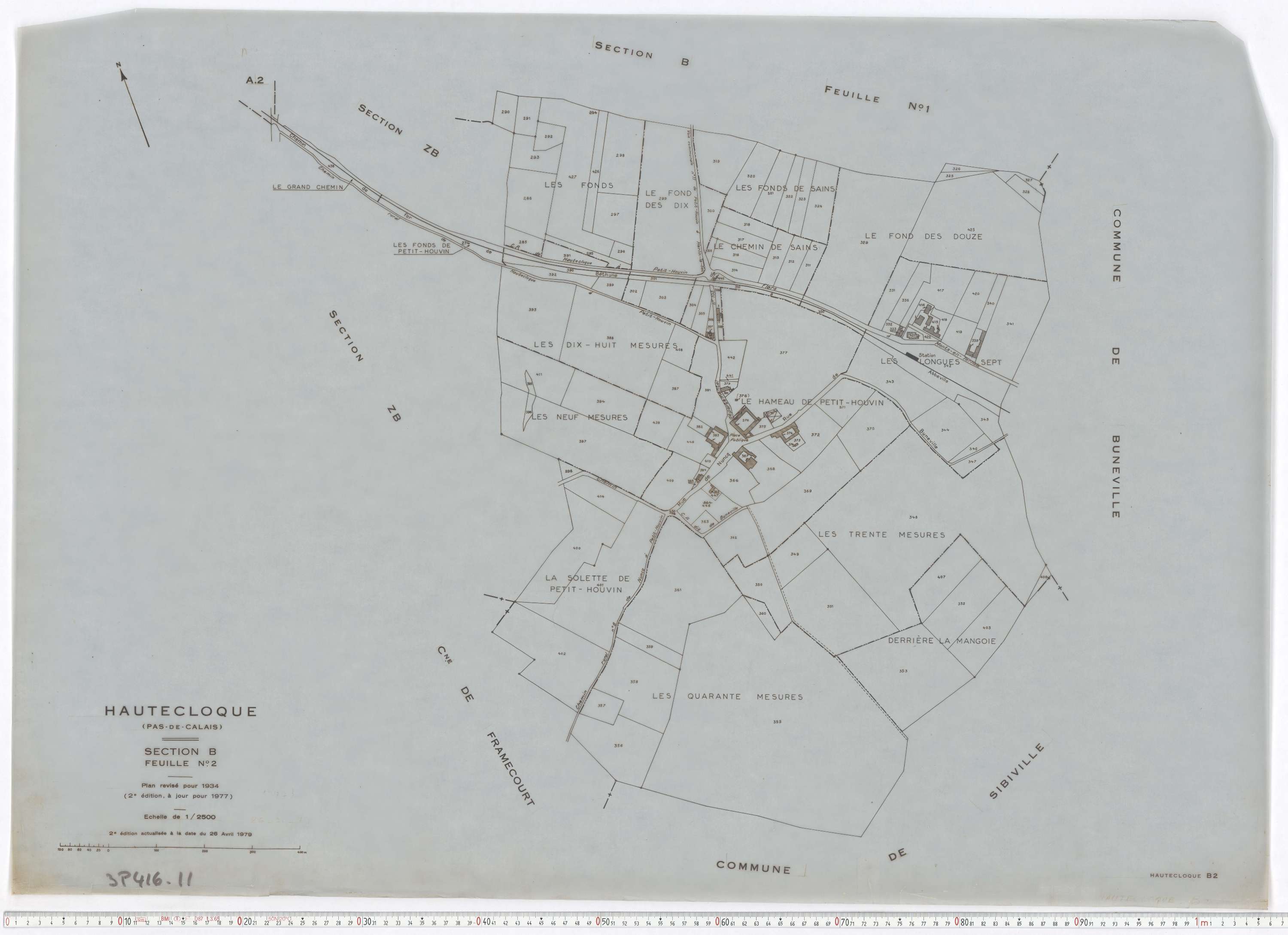 Hautecloque - Section B, feuille 2.