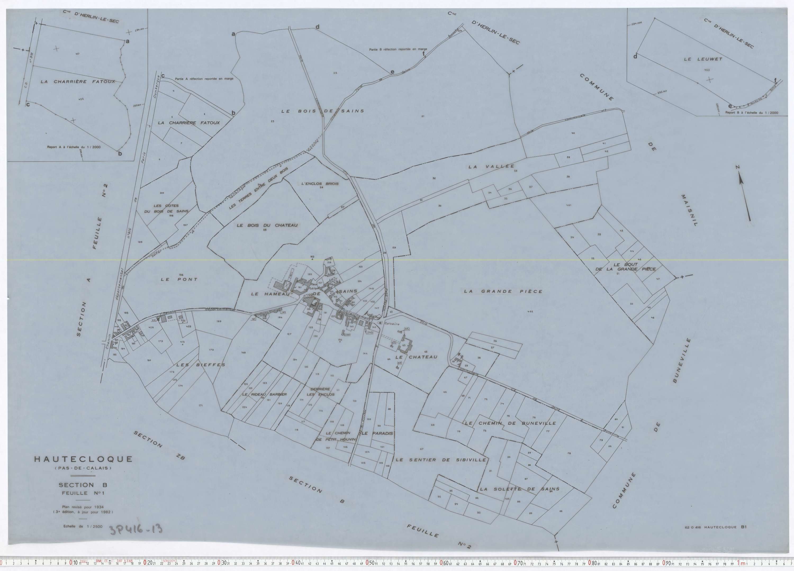 Hautecloque - Section B, feuille 1.