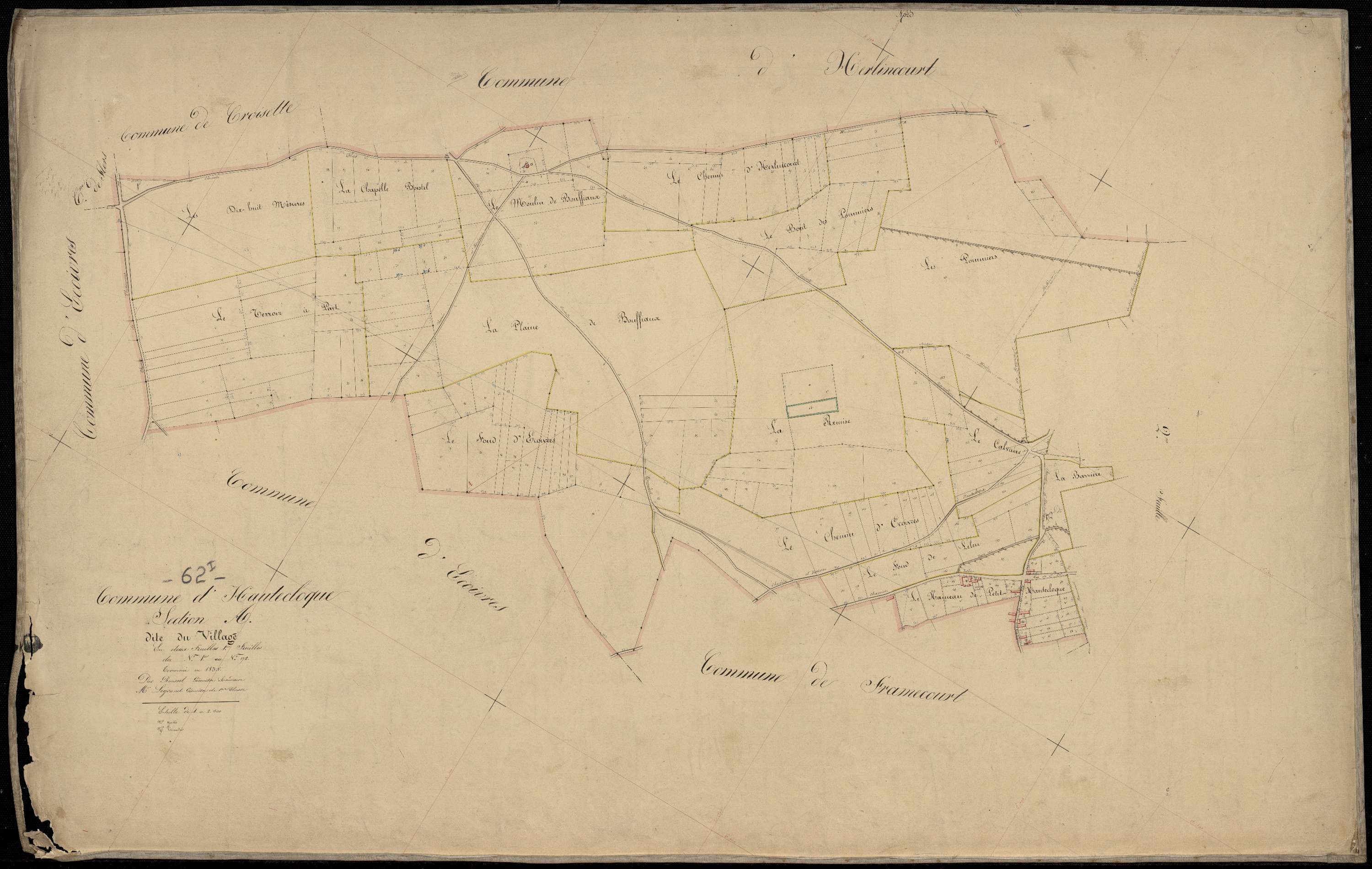 Hautecloque - Section A, 1re feuille