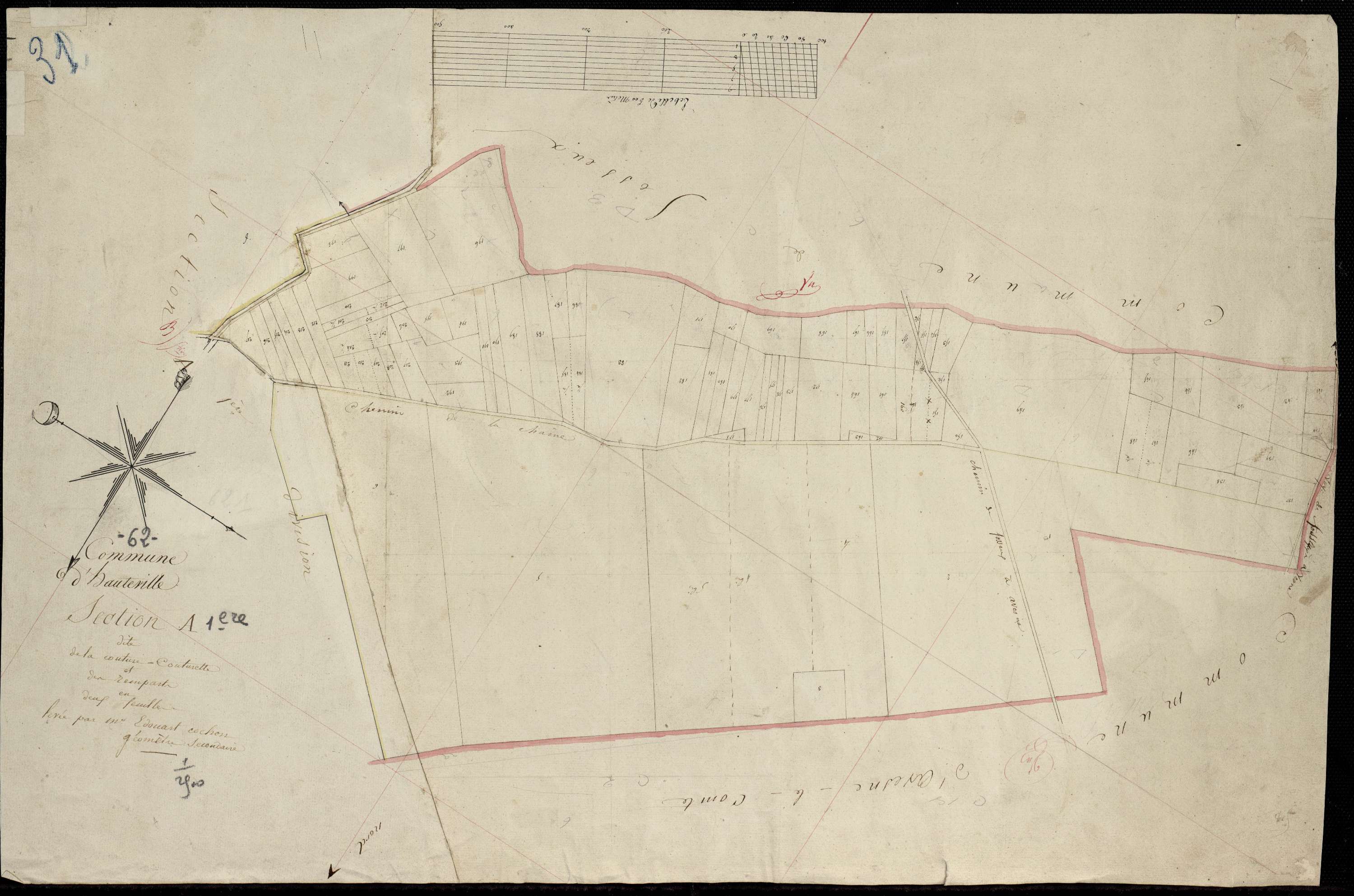 Hauteville - Section A, 1re feuille