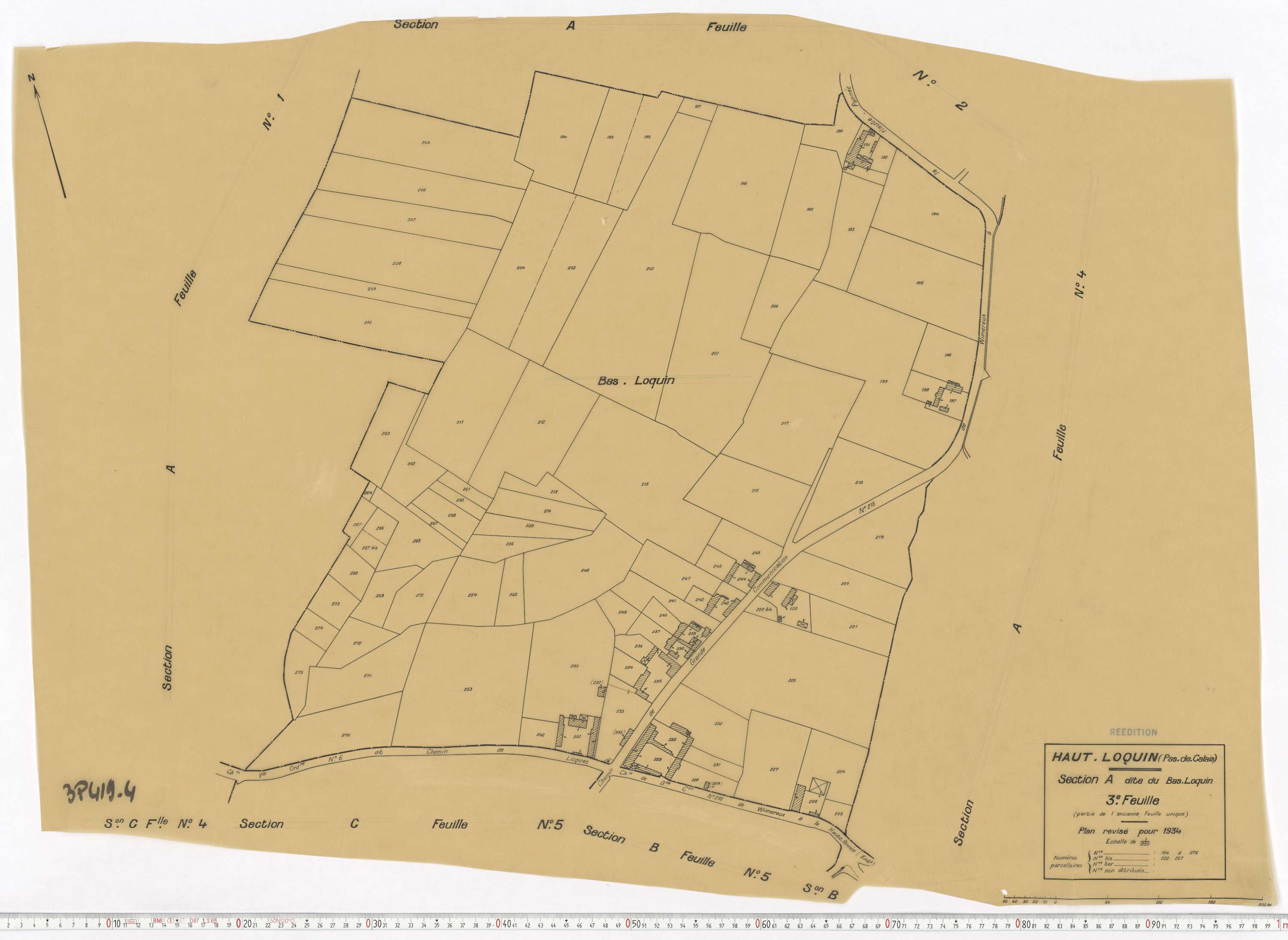 Haut-Loquin - Section A, feuille 3.