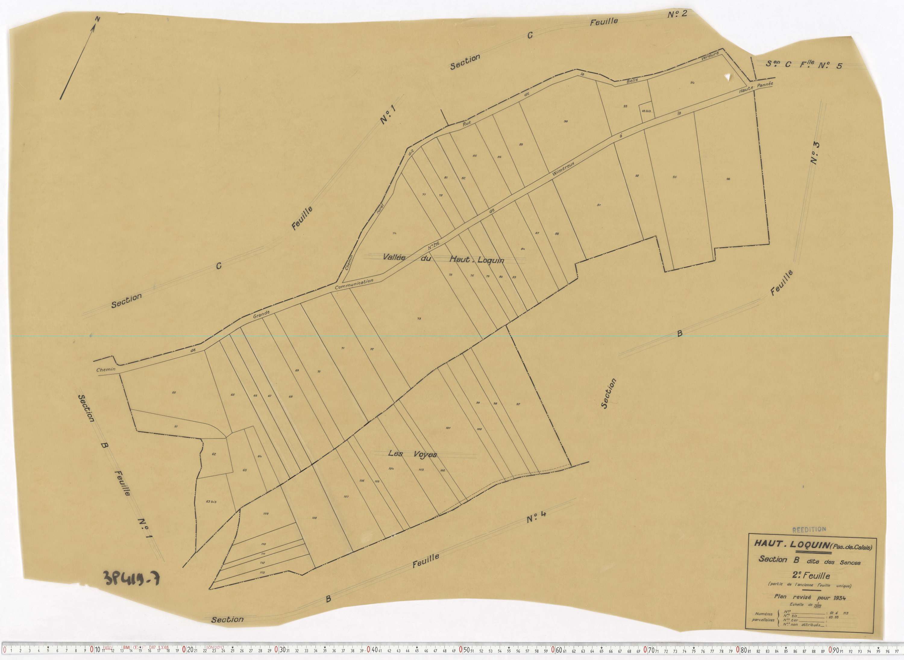 Haut-Loquin - Section B, feuille 2.