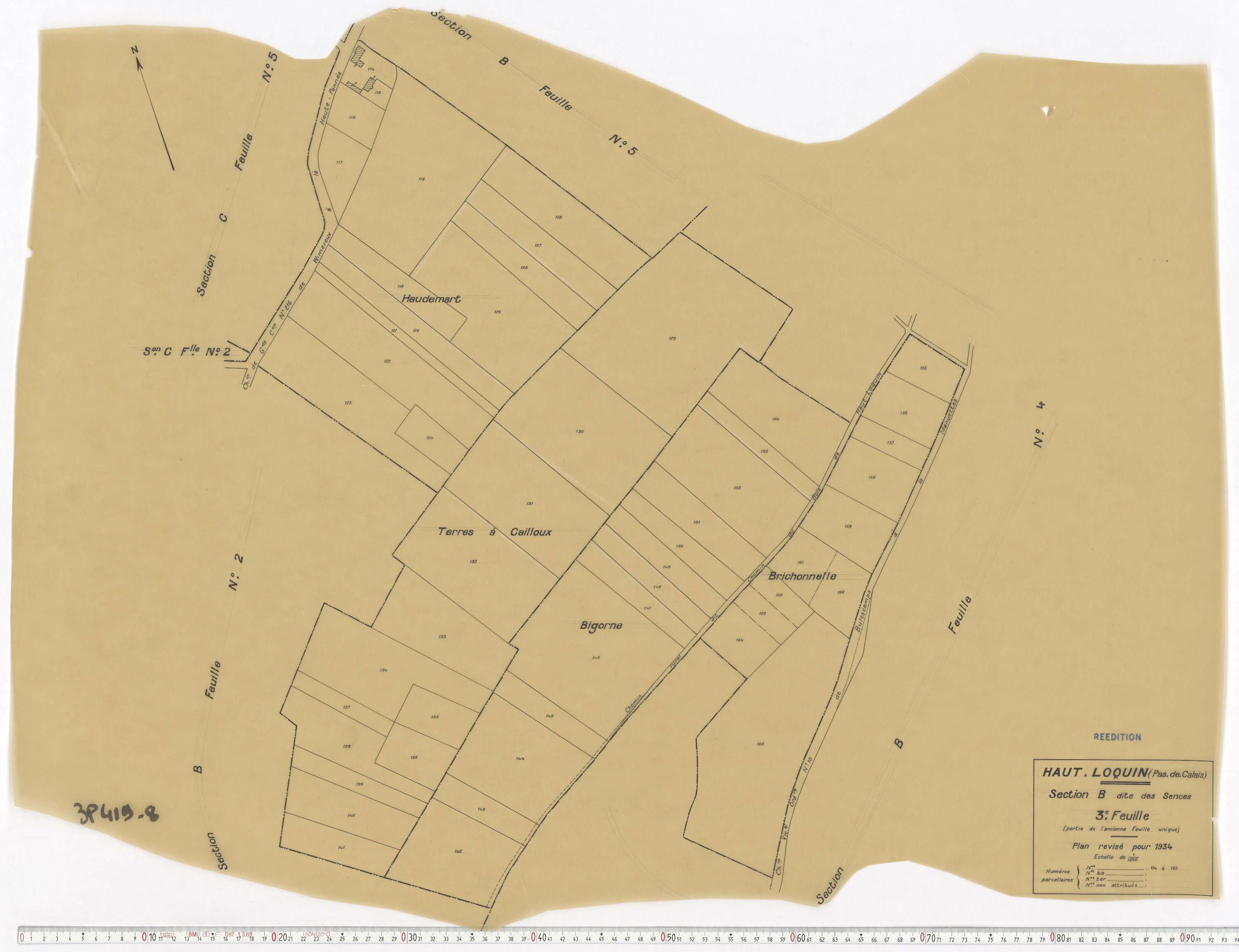 Haut-Loquin - Section B, feuille 3.