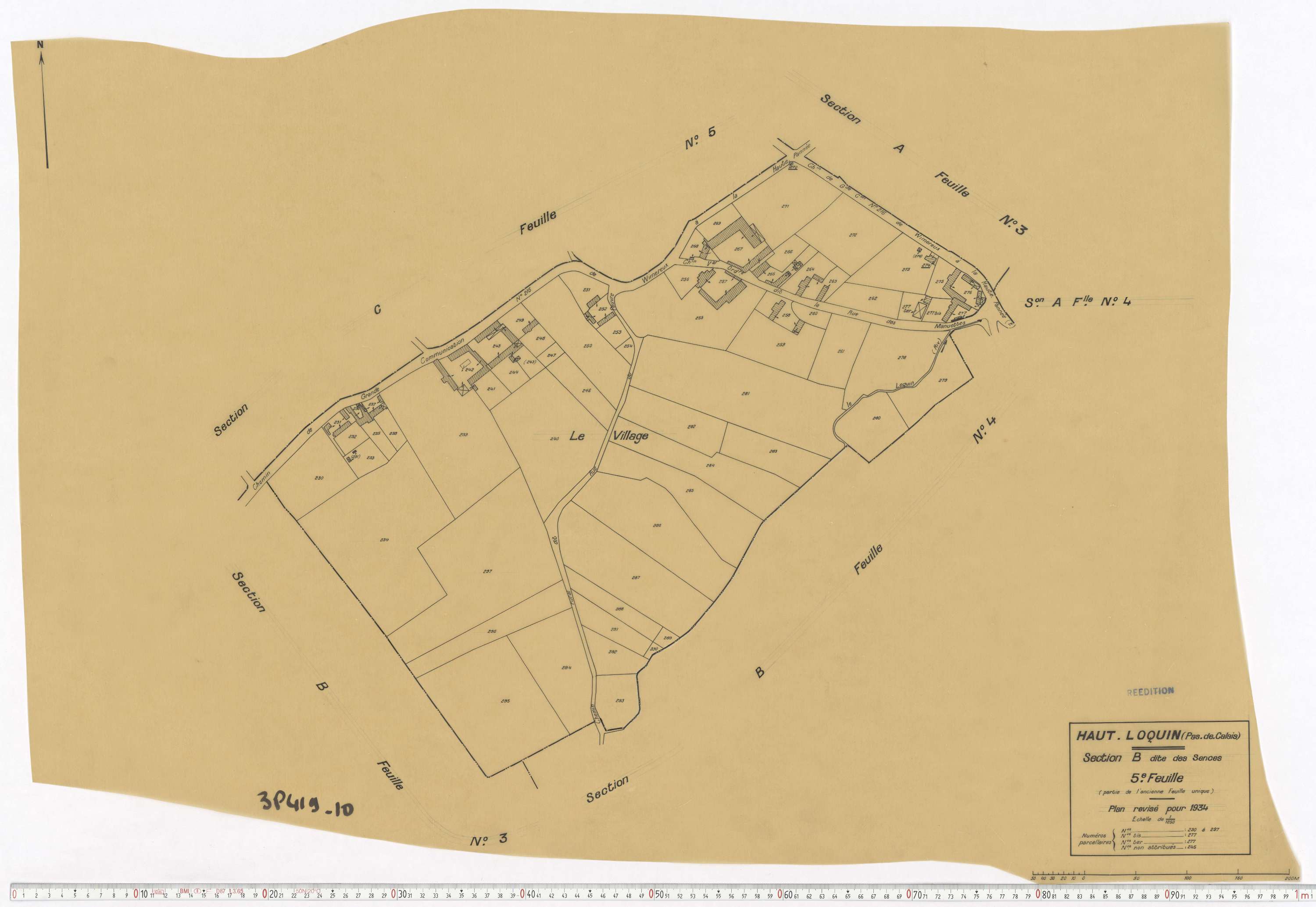 Haut-Loquin - Section B, feuille 5.