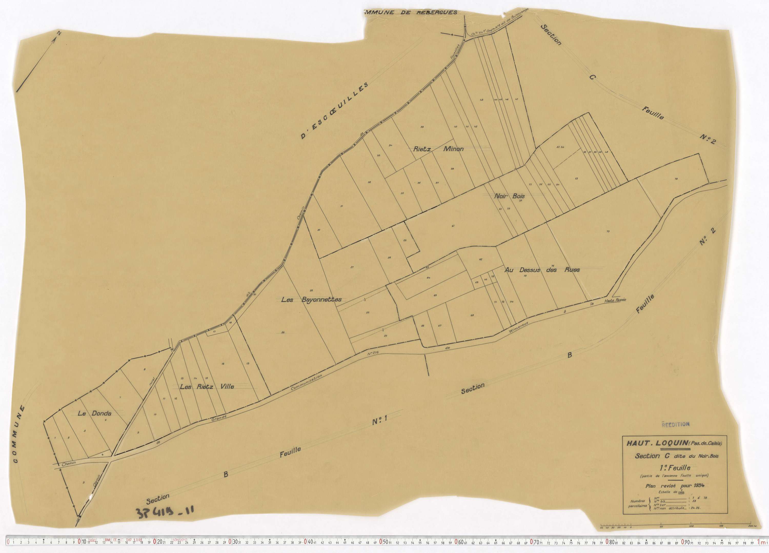 Haut-Loquin - Section C, feuille 1.