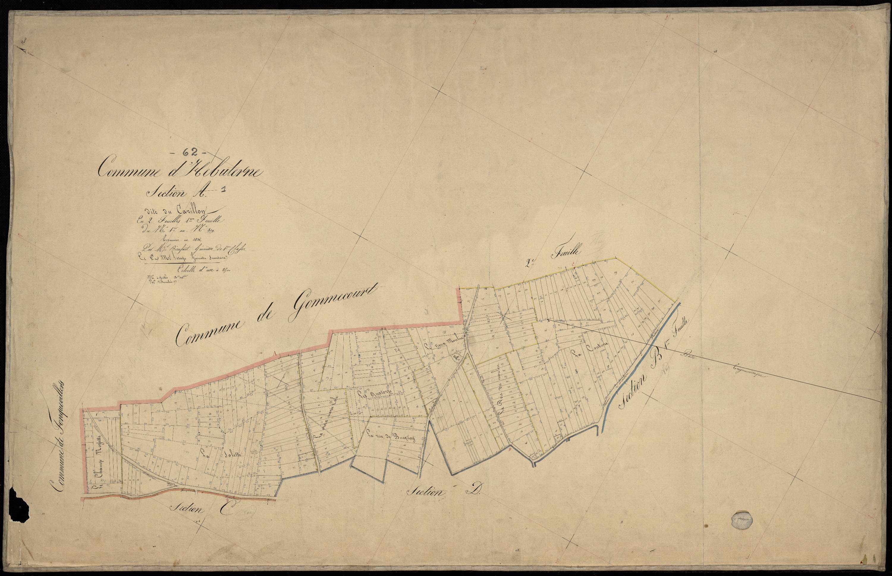 Hébuterne - Section A, 1re feuille