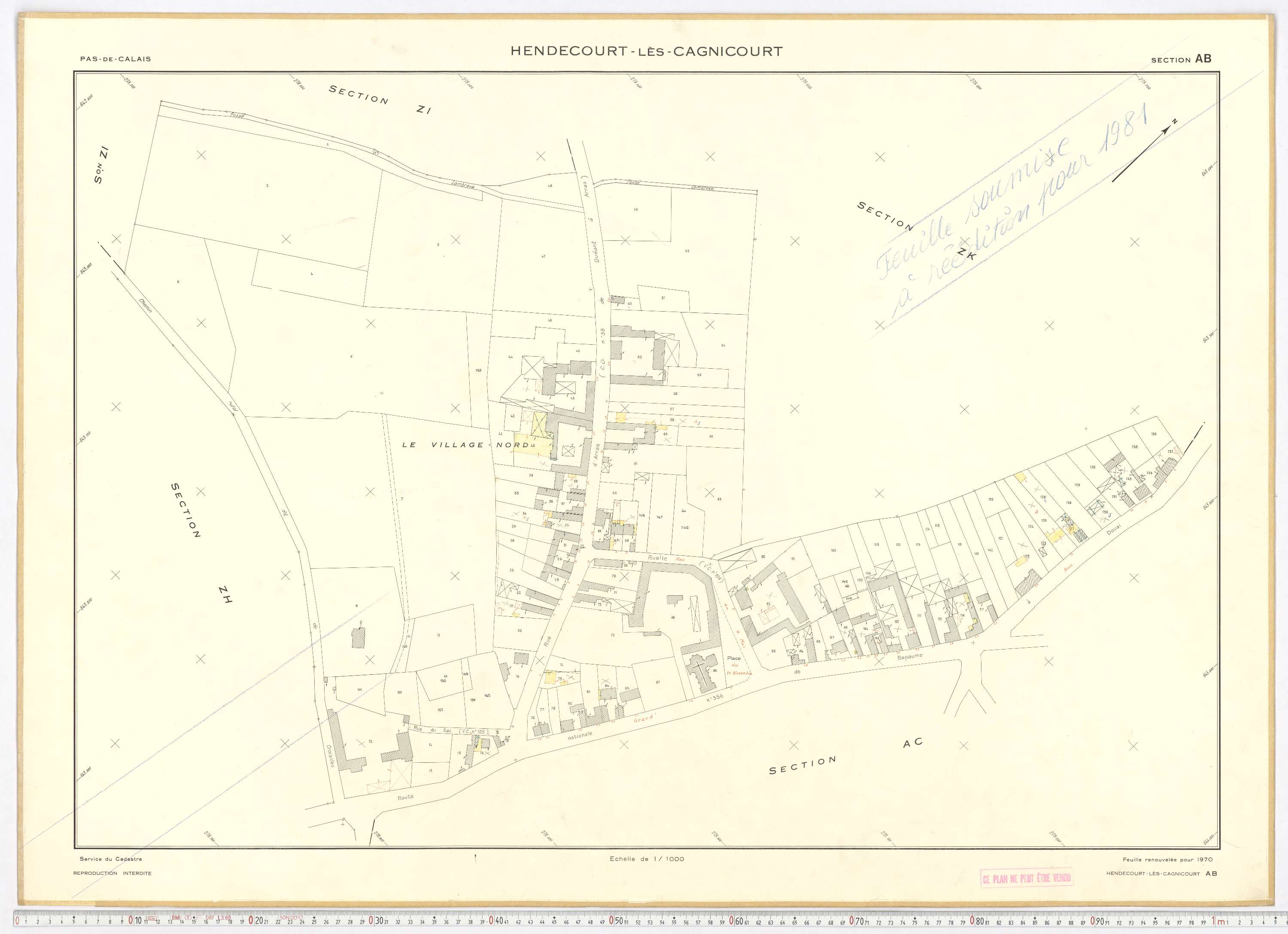 Hendecourt-lès-Cagnicourt - Section AB.