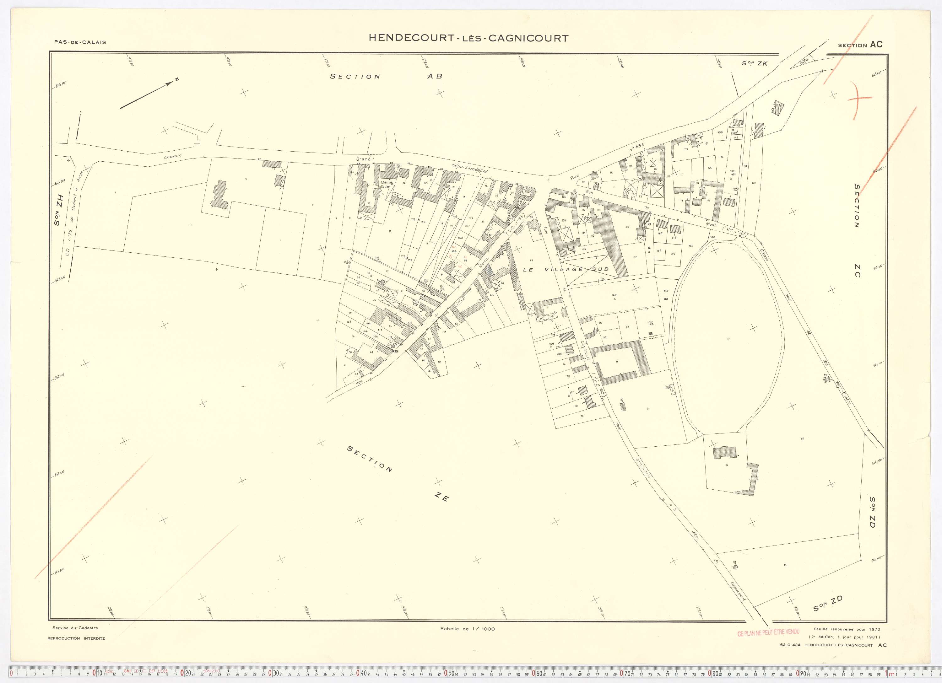 Hendecourt-lès-Cagnicourt - Section AC.