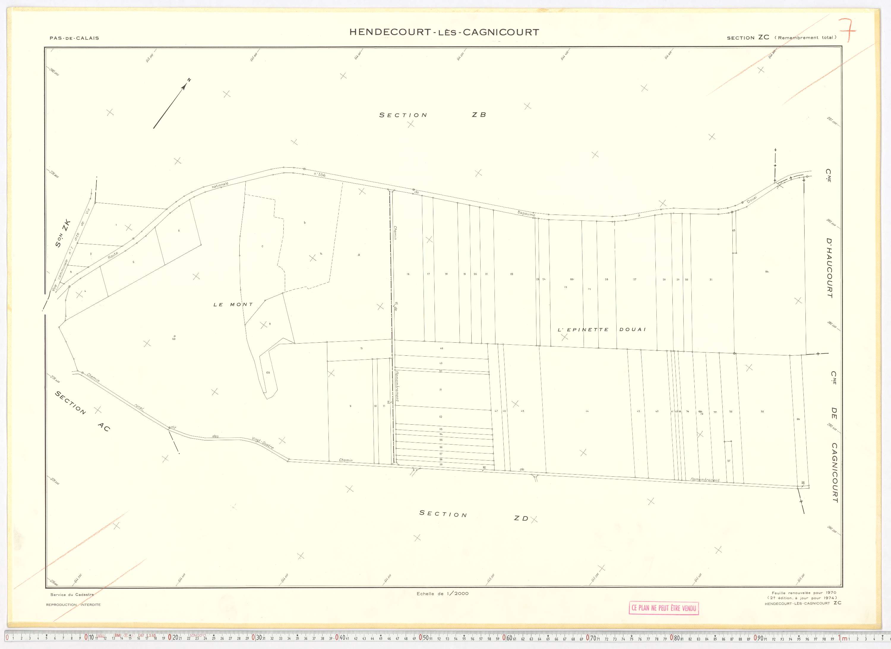 Hendecourt-lès-Cagnicourt - Section ZC.