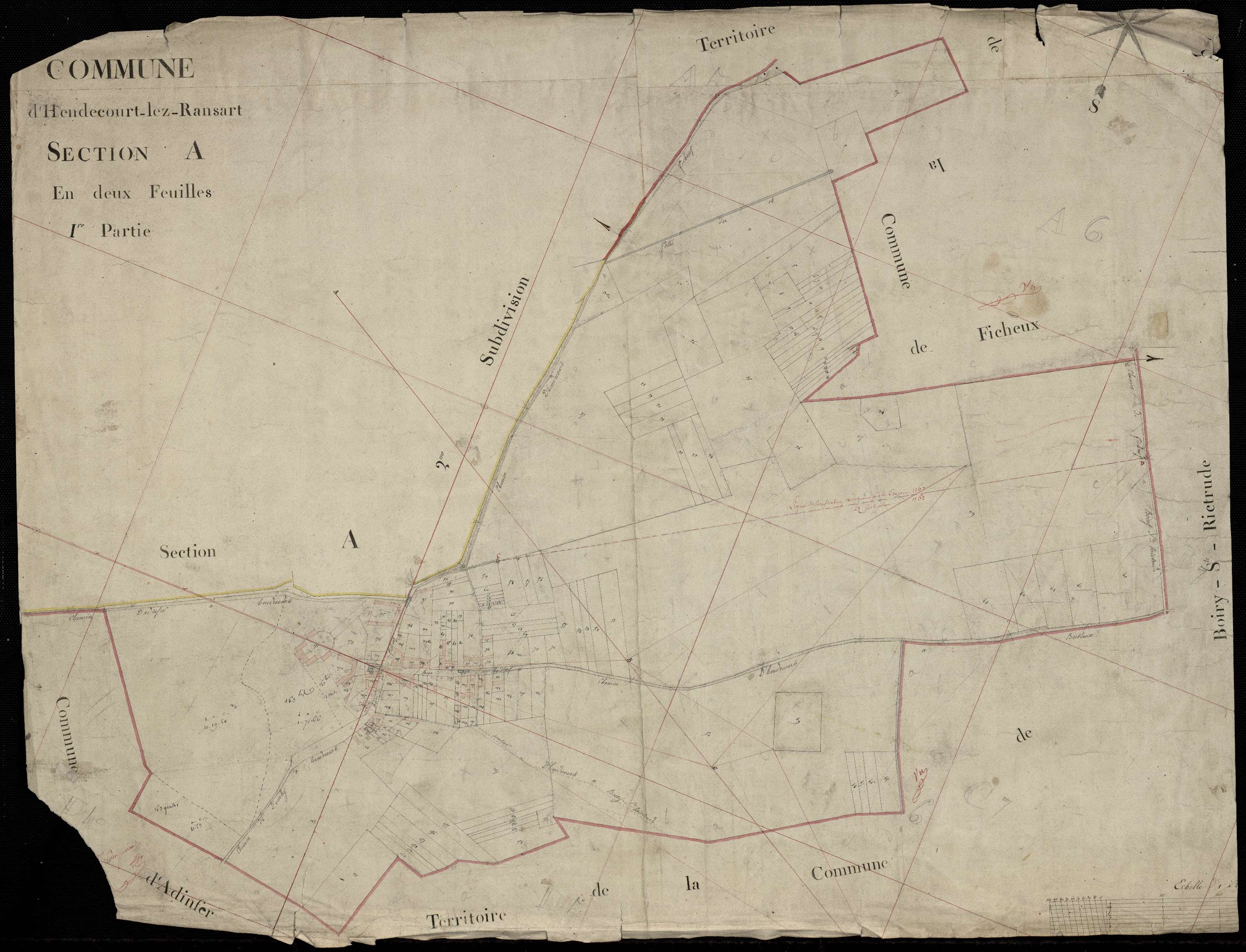 Hendecourt-lès-Ransart - Section A, 1re feuille