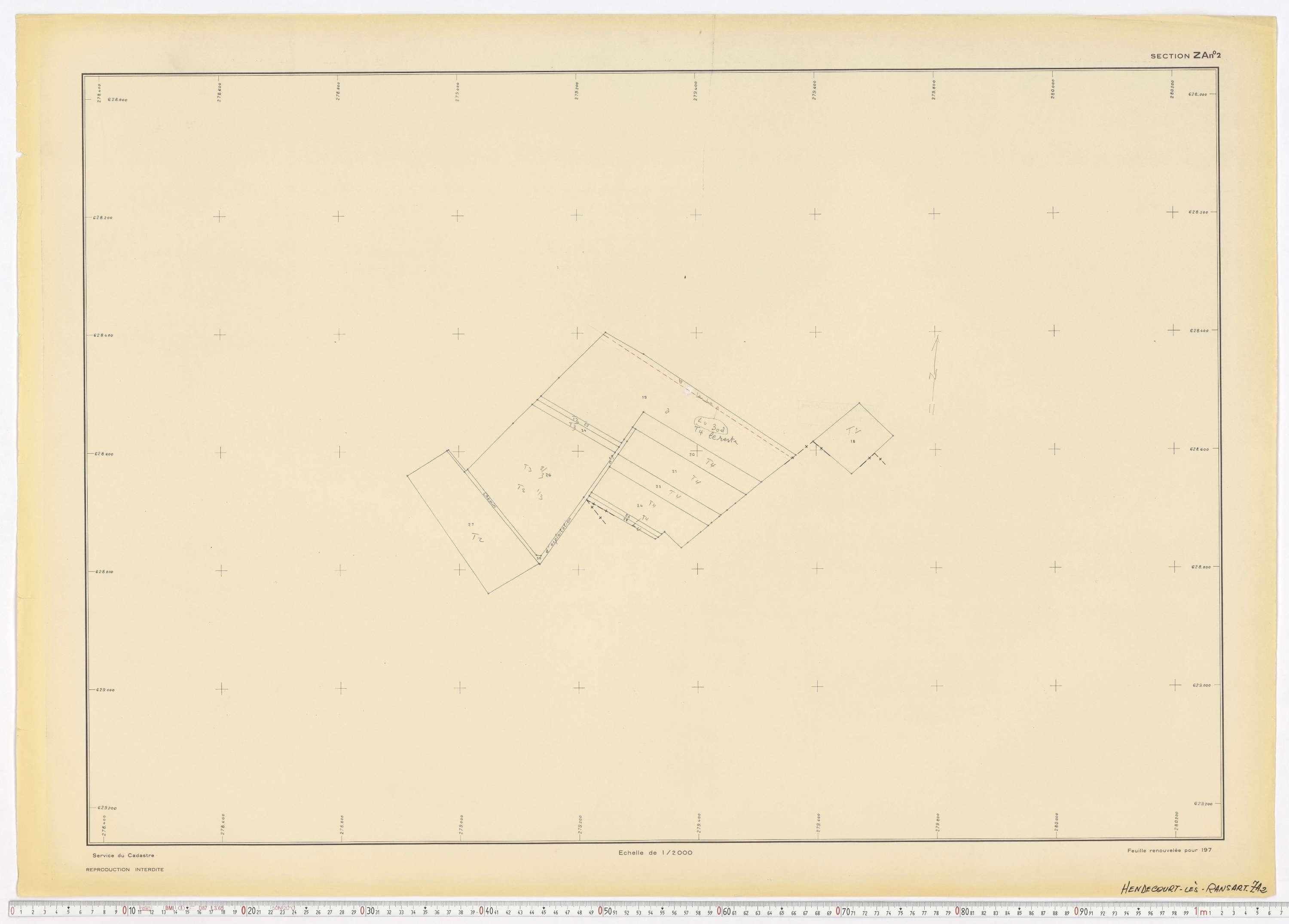 Hendecourt-lès-Ransart - Section ZA, feuille 2.
