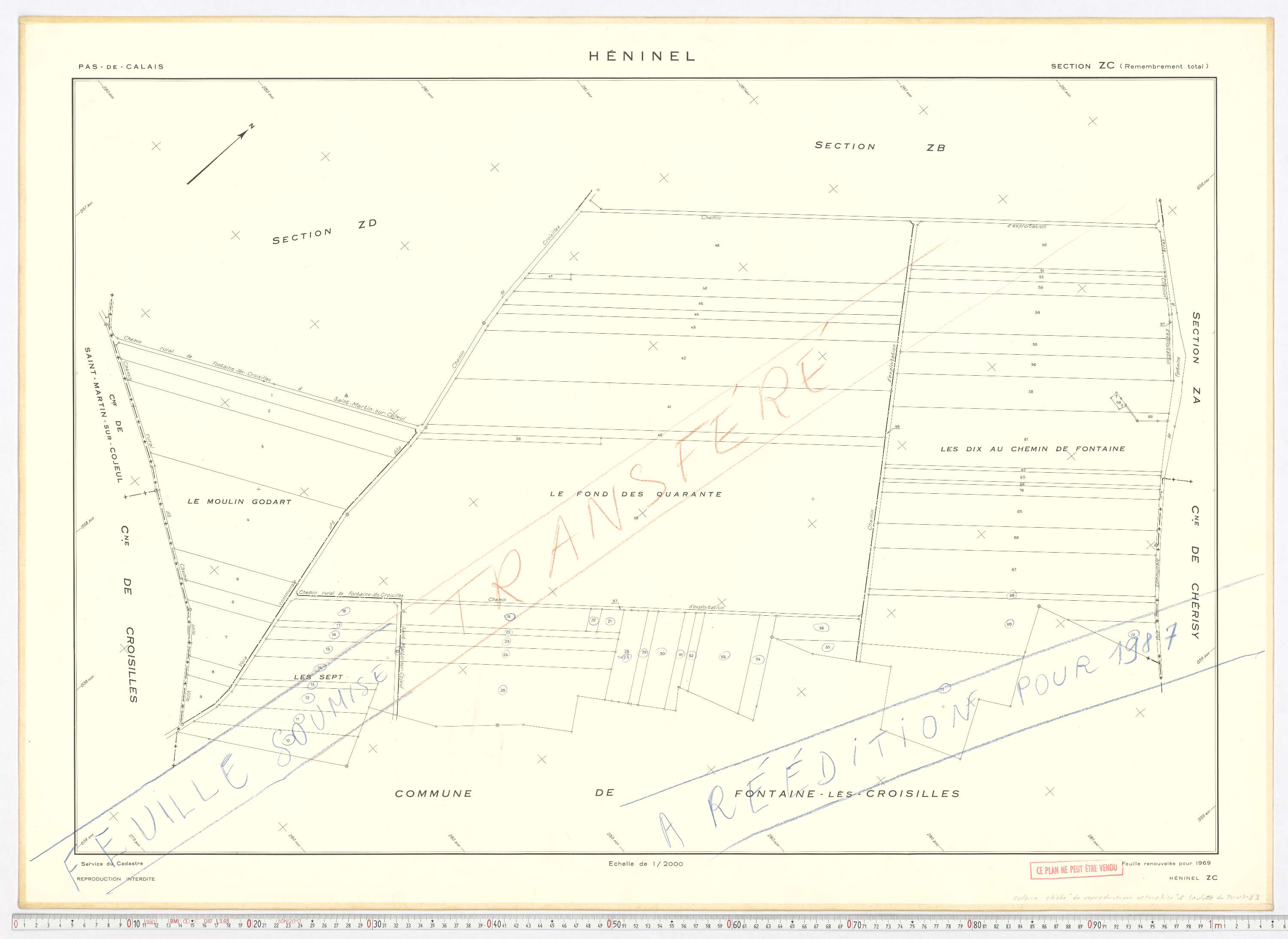 Héninel - Section ZC.