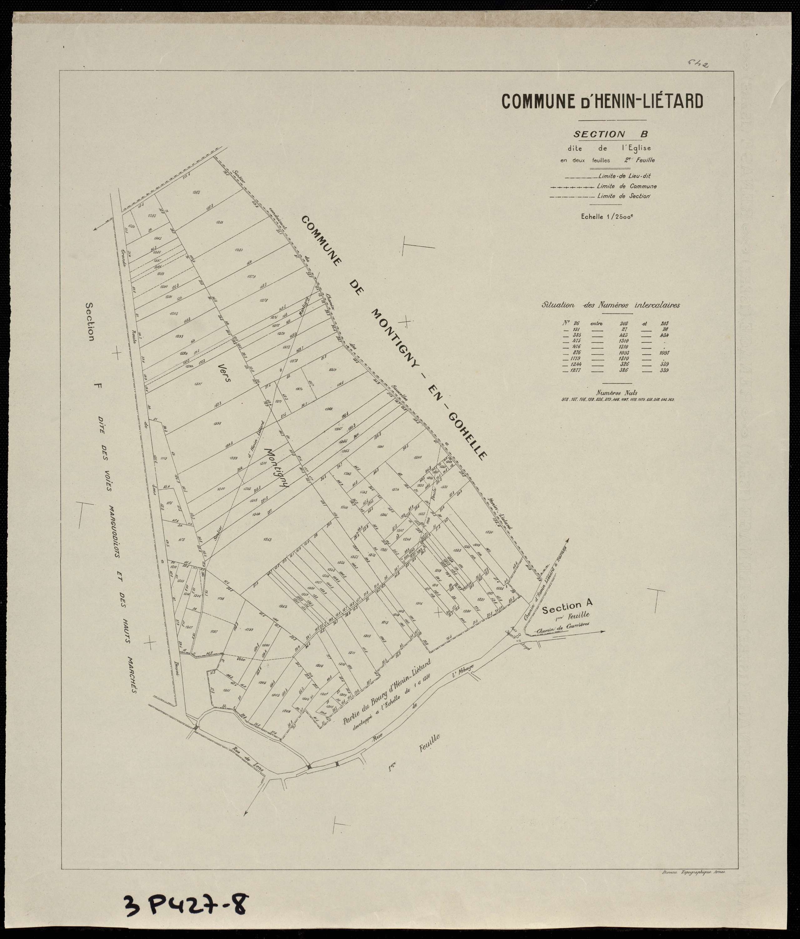Hénin-Beaumont - Section B, 2e feuille