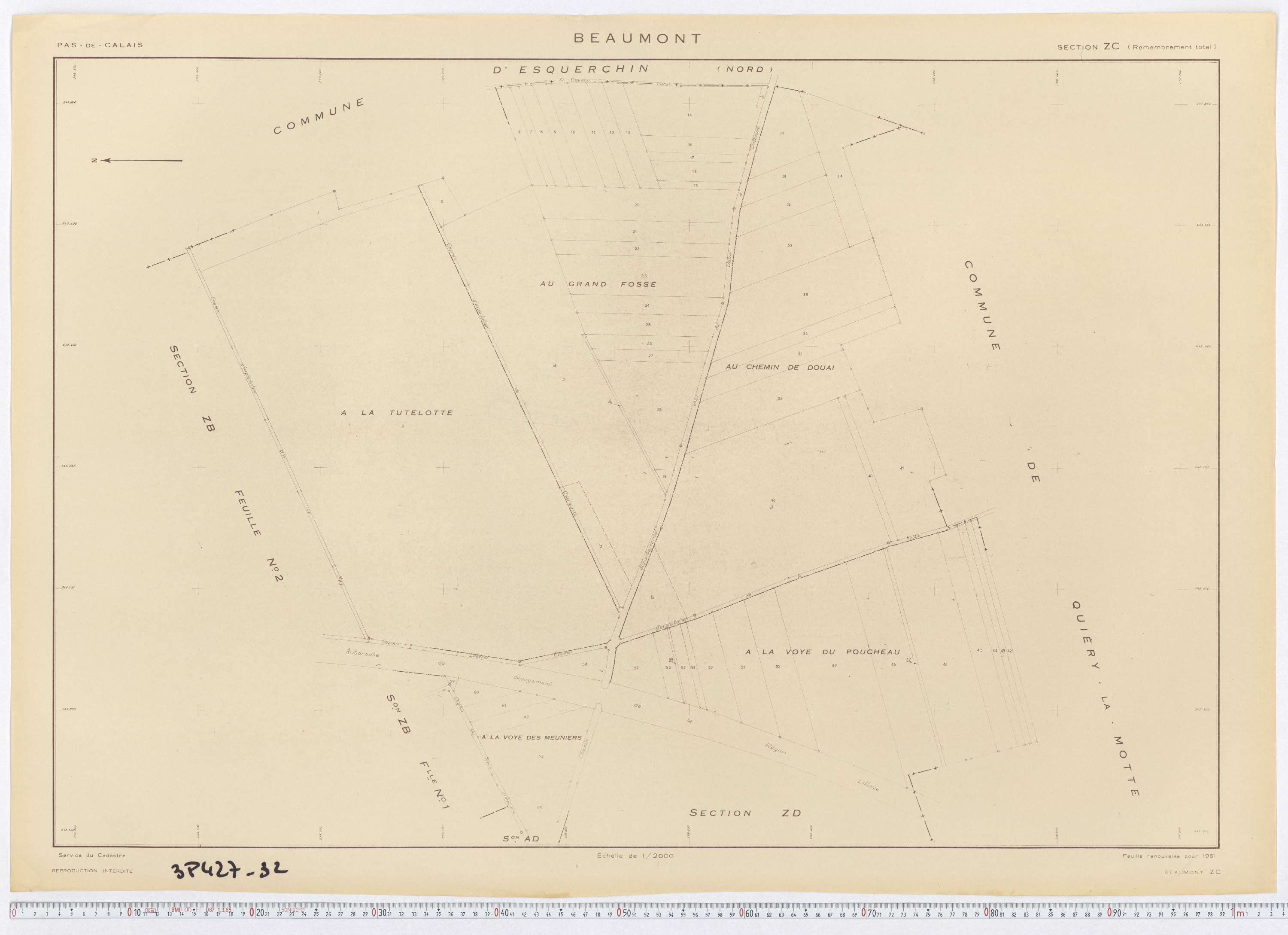 Hénin-Beaumont - Section ZB, feuille 2.