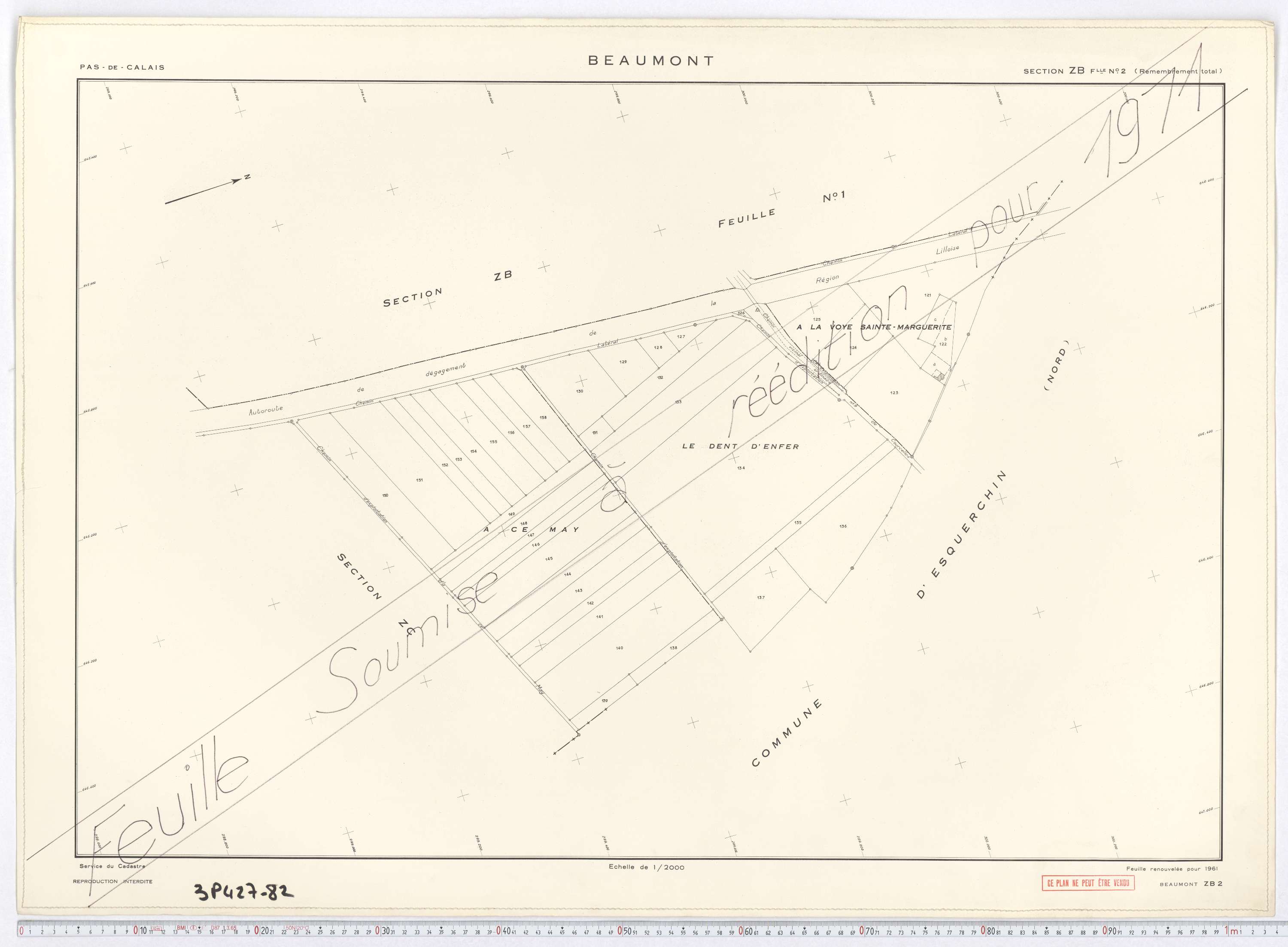 Hénin-Beaumont - Section ZB, feuille 1.