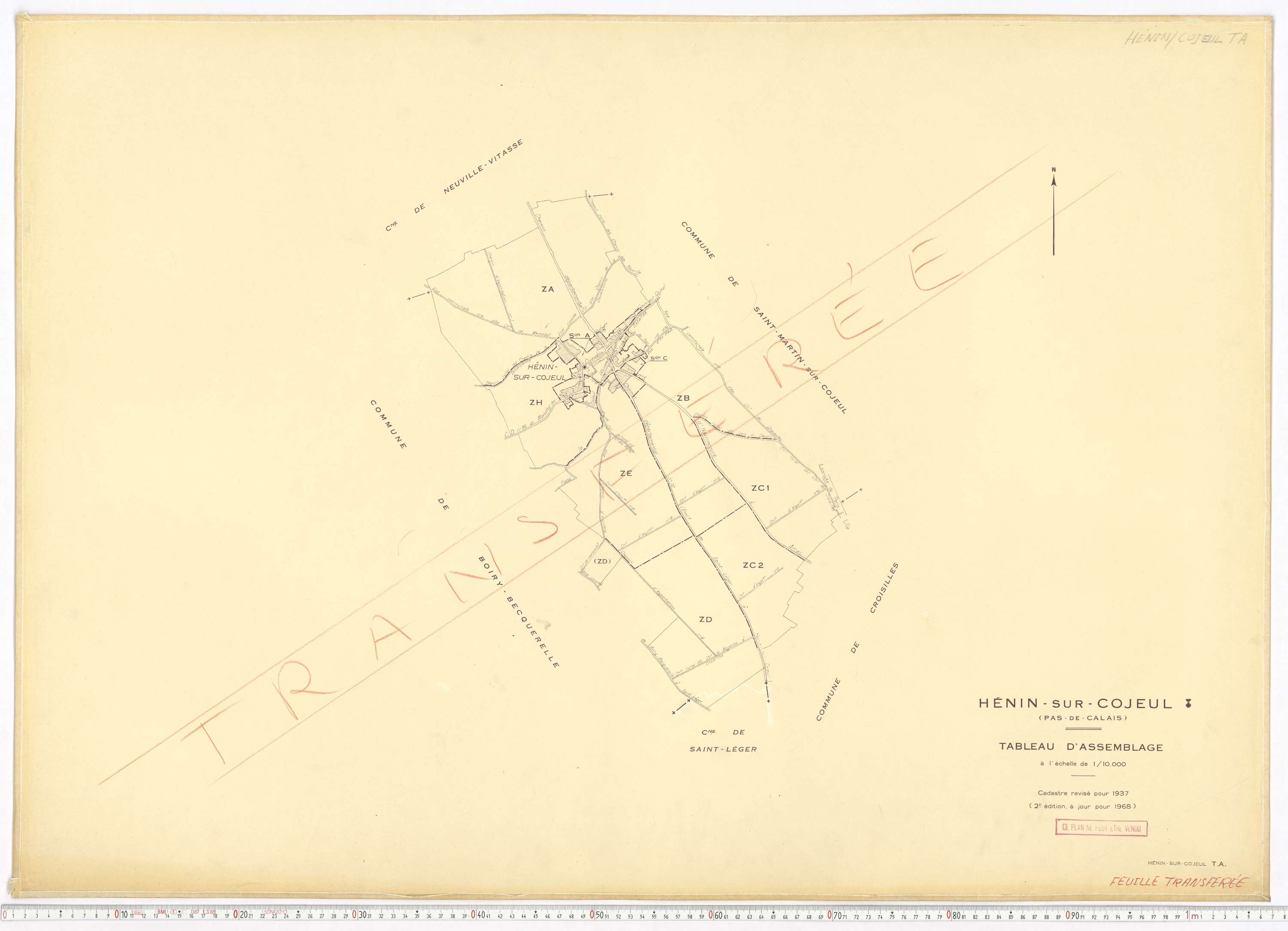Hénin-sur-Cojeul - Tableau d'assemblage.