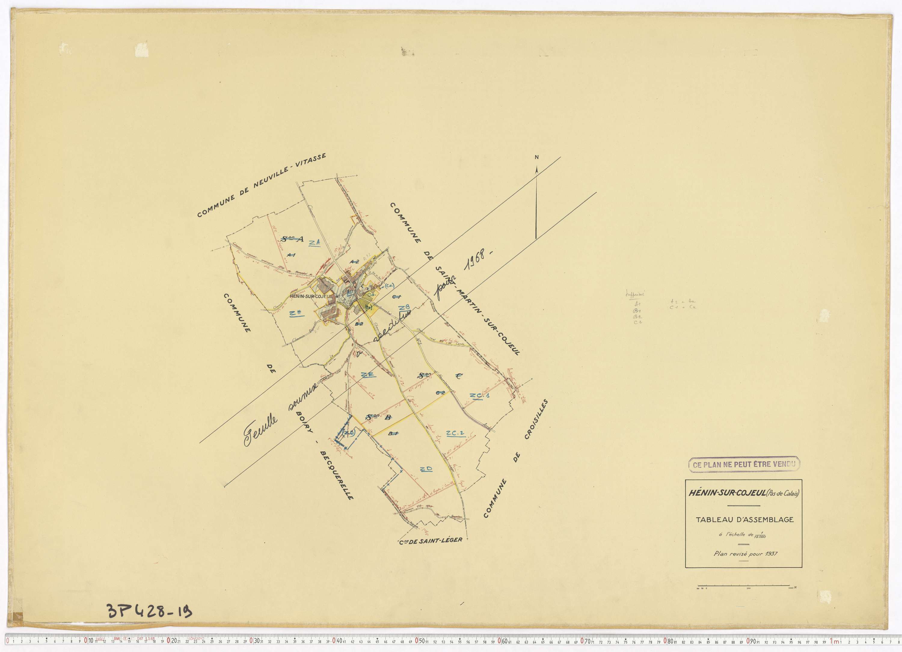 Hénin-sur-Cojeul - Tableau d'assemblage.