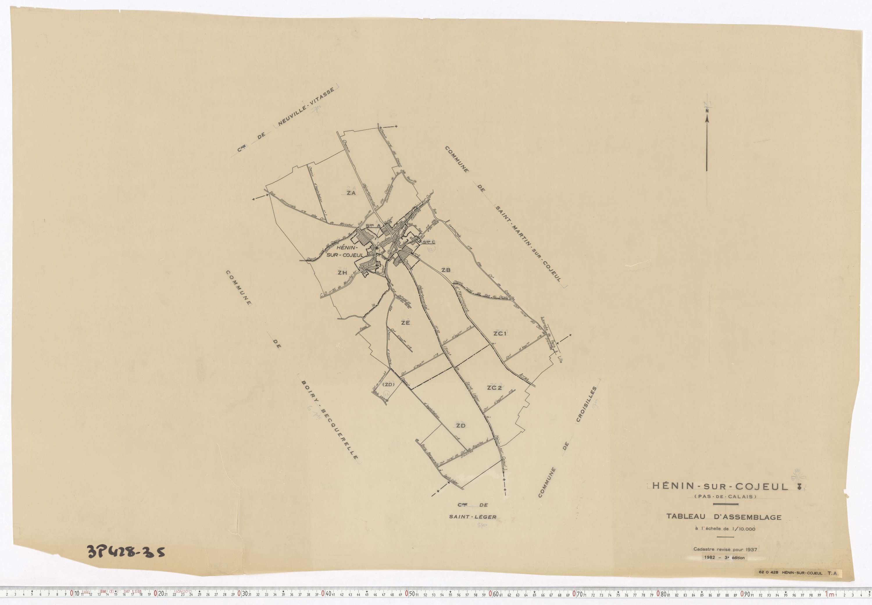 Hénin-sur-Cojeul - Tableau d'assemblage.