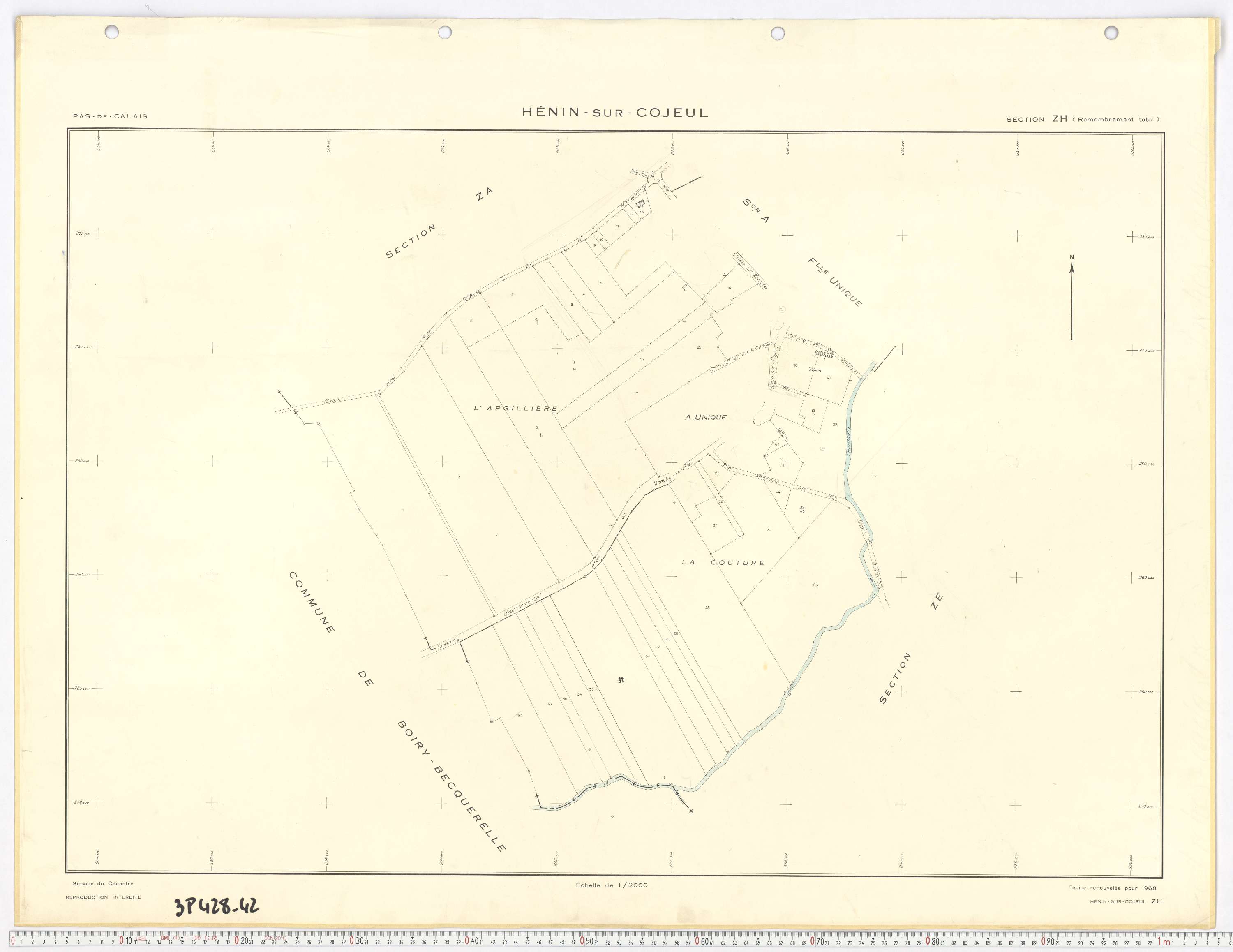 Hénin-sur-Cojeul - Section ZH.