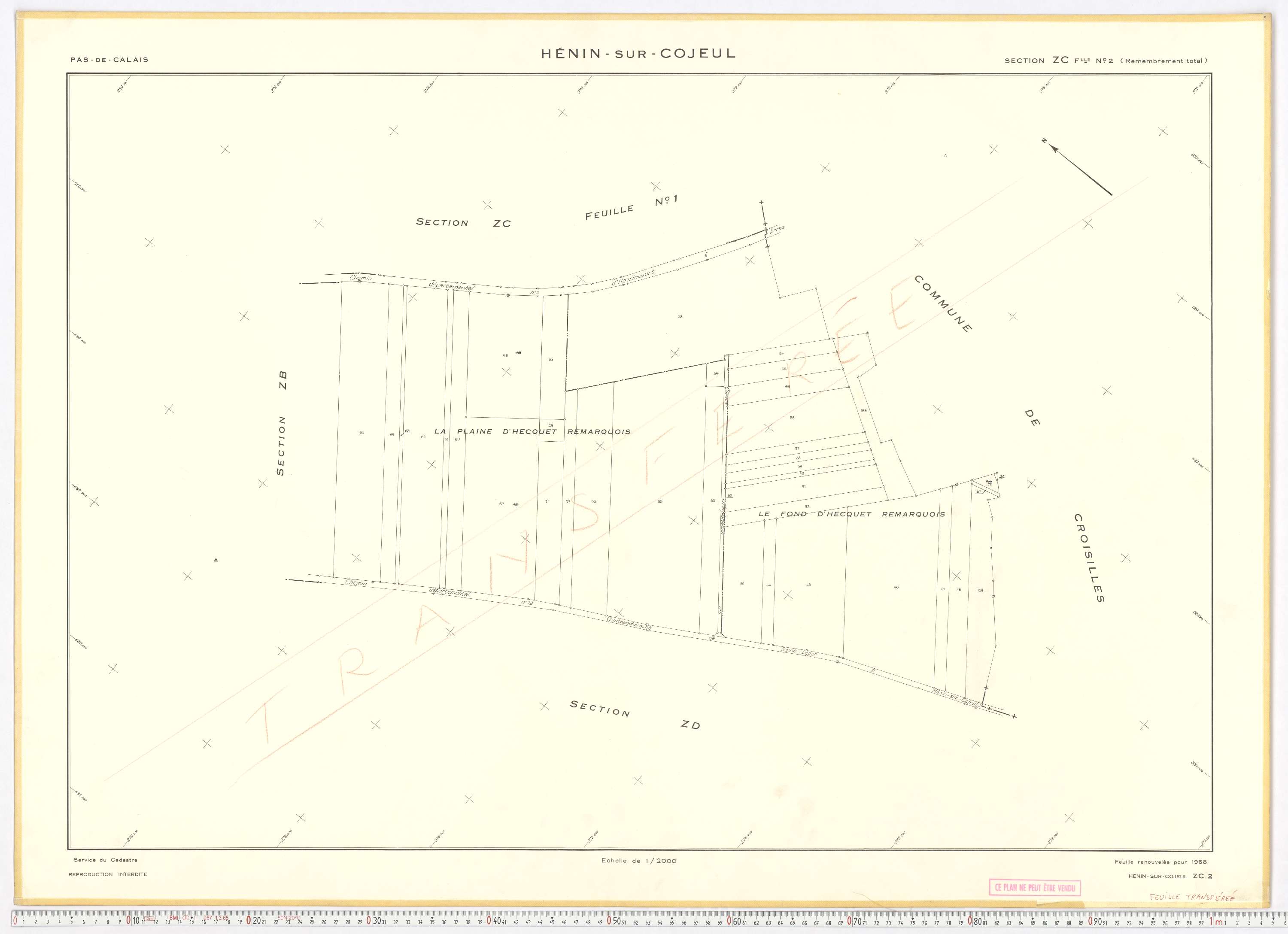Hénin-sur-Cojeul - Section ZC, feuille 2.