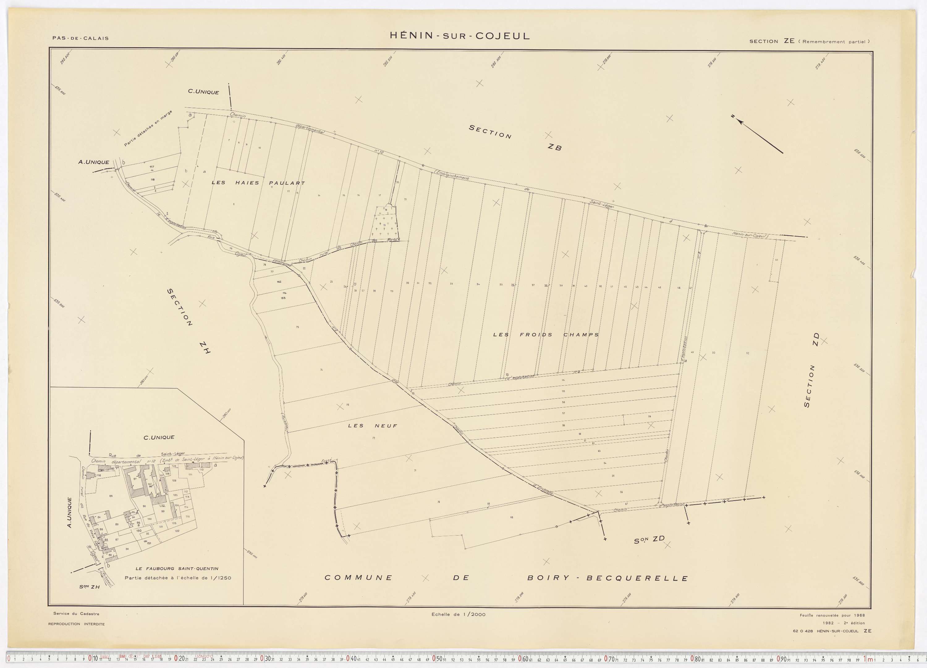 Hénin-sur-Cojeul - Section ZE.