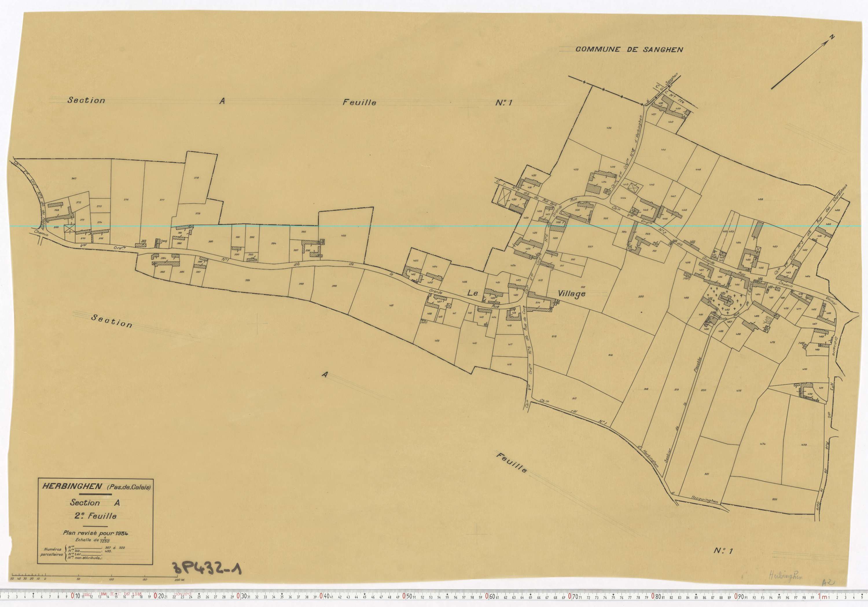 Herbinghen - Section A, feuille 2.