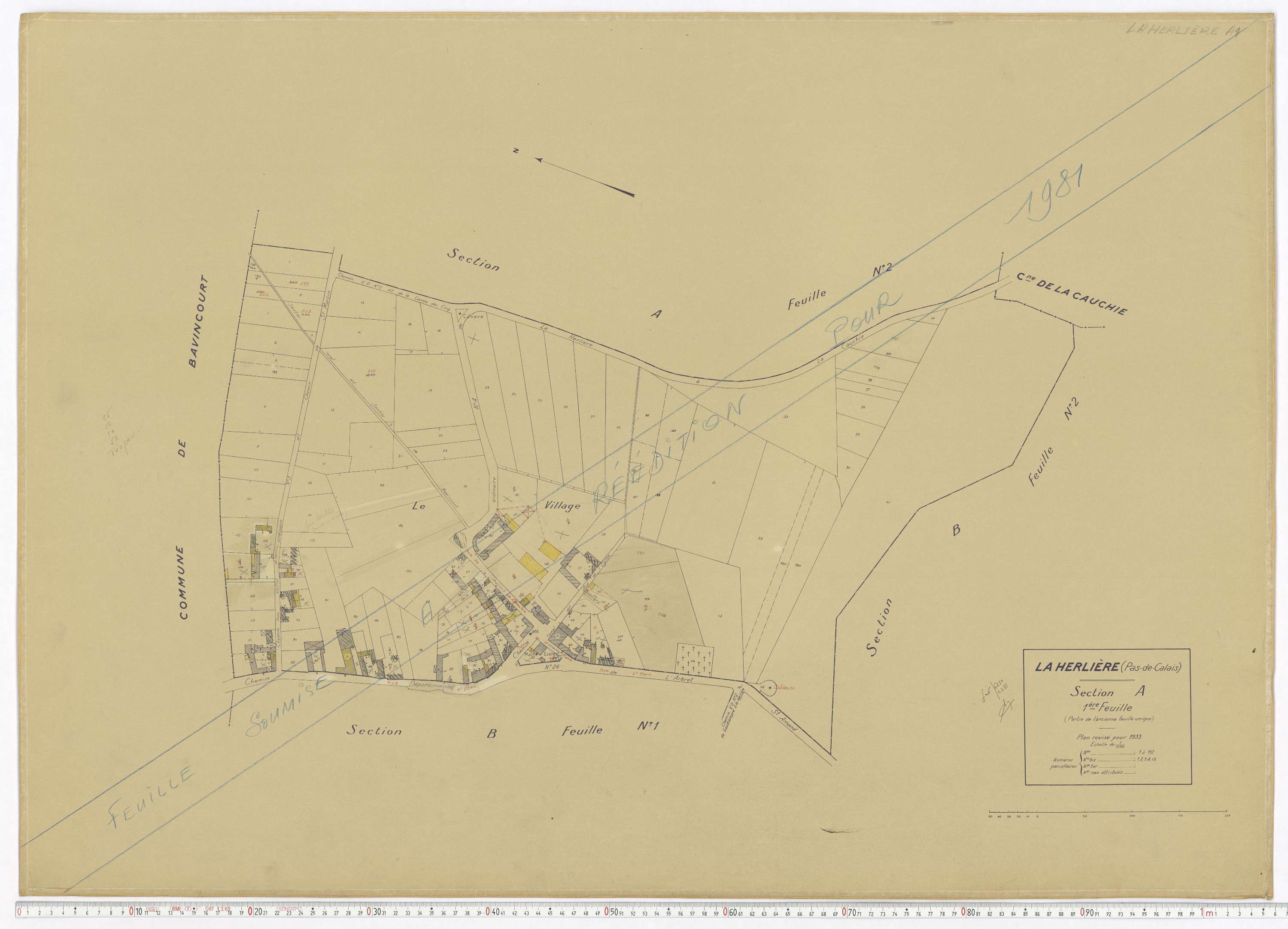 La Herlière - Section A, feuille 1.