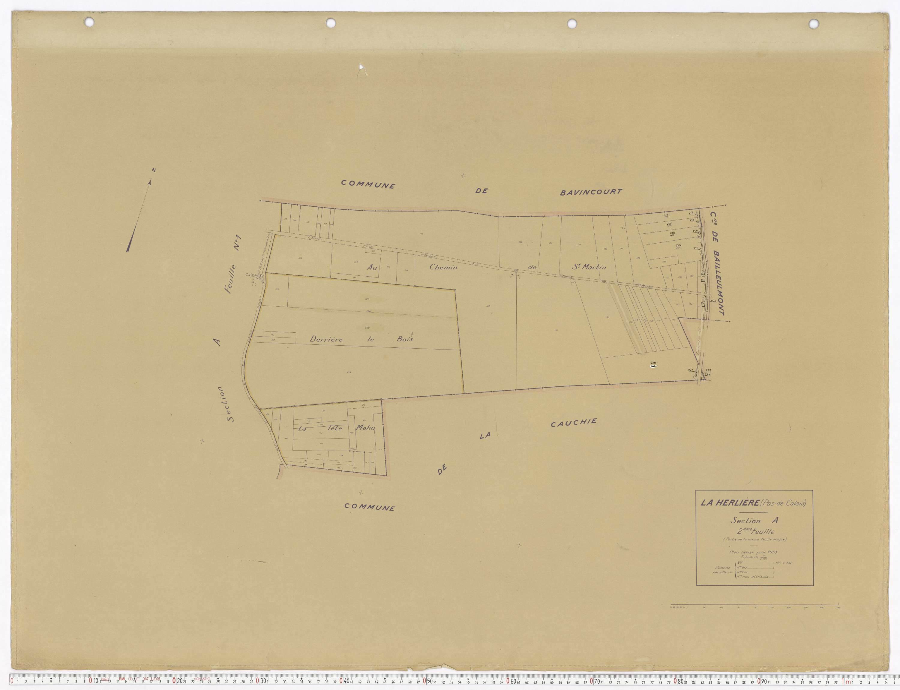 La Herlière - Section A, feuille 2.