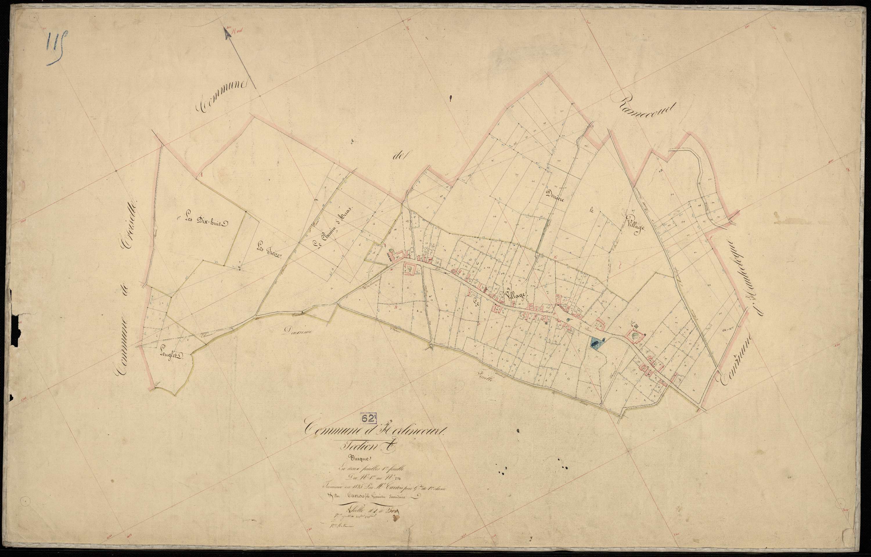 Herlincourt - Section A, 1re feuille