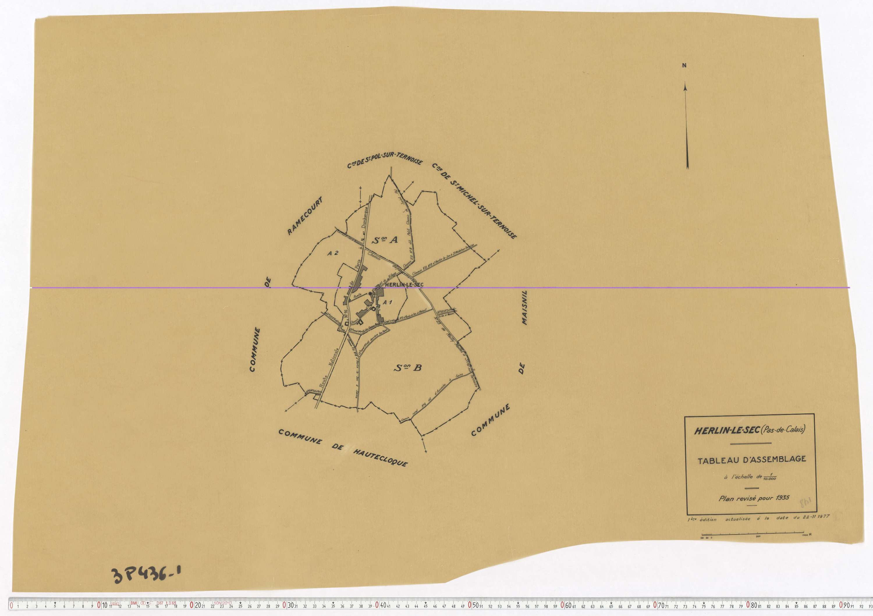 Herlin-le-Sec - Tableau d'assemblage.