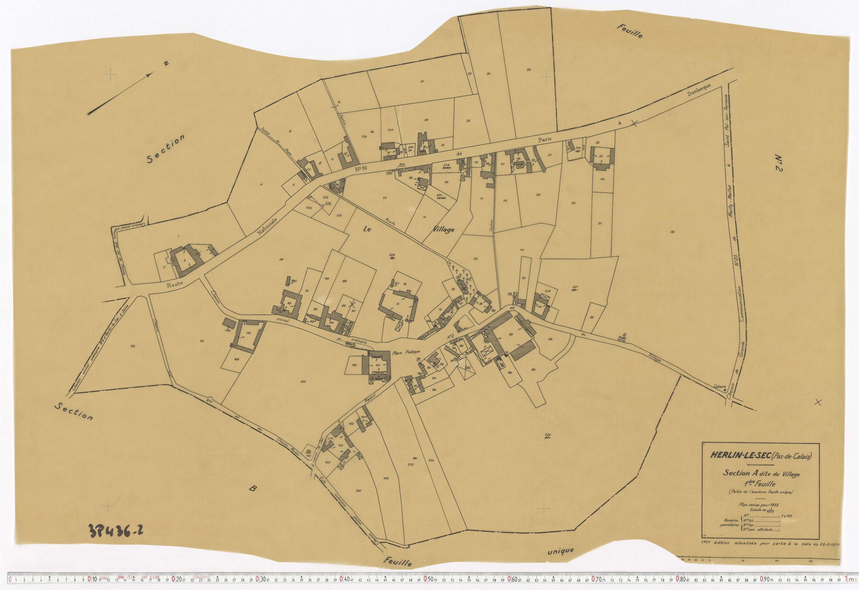 Herlin-le-Sec - Section A, feuille 1.